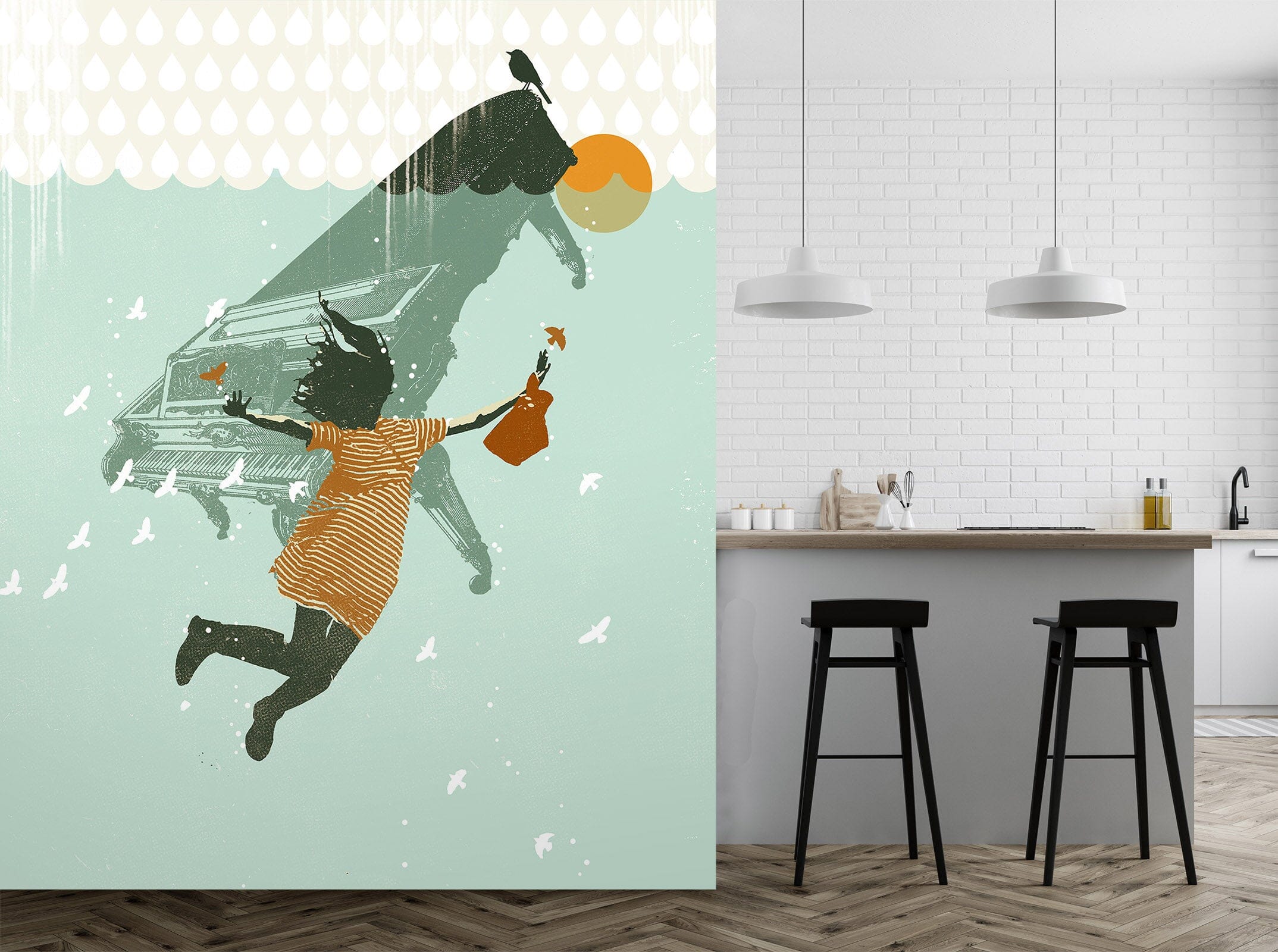 3D Water Dream 1419 Showdeer Wall Mural Wall Murals Wallpaper AJ Wallpaper 2