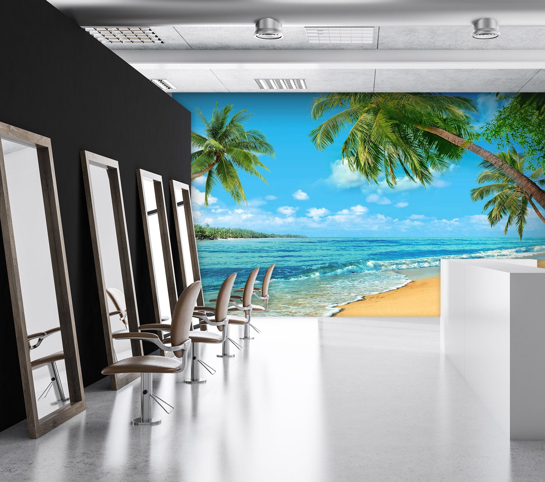 3D Coconut Tree 387 Wall Murals Wallpaper AJ Wallpaper 2