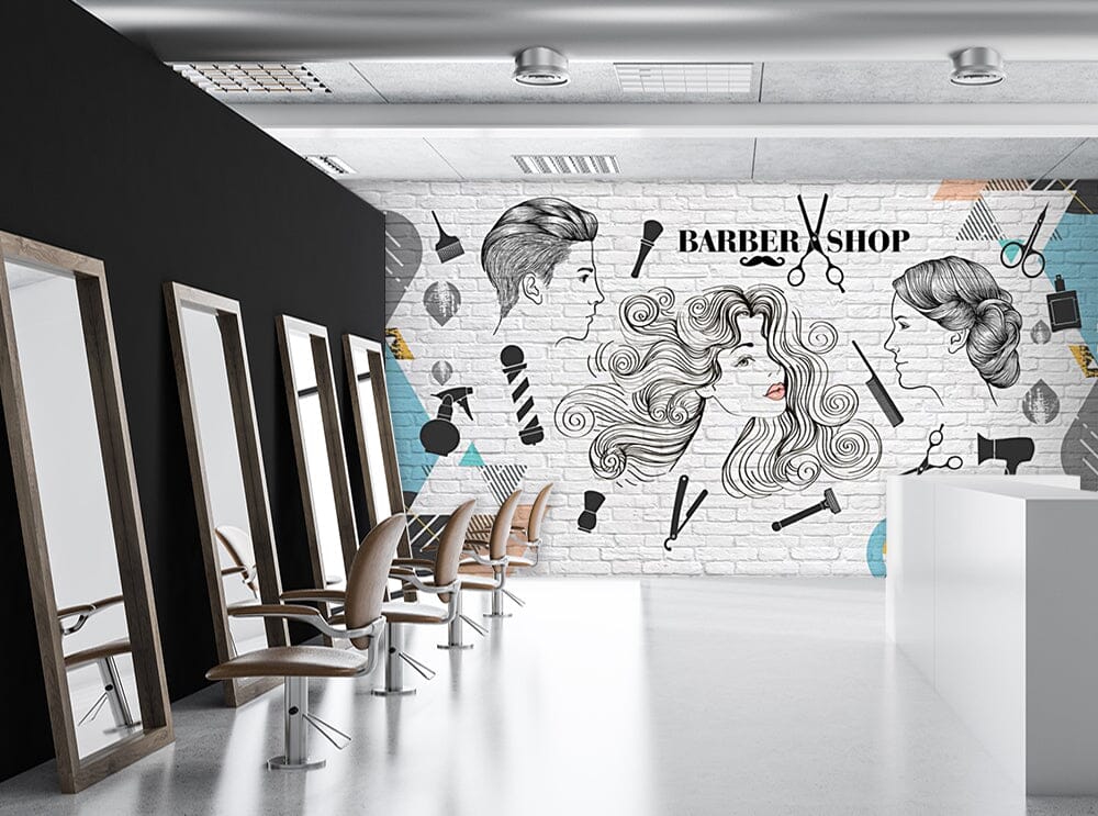 3D Sketch Hair 1547 Wall Murals Wallpaper AJ Wallpaper 2