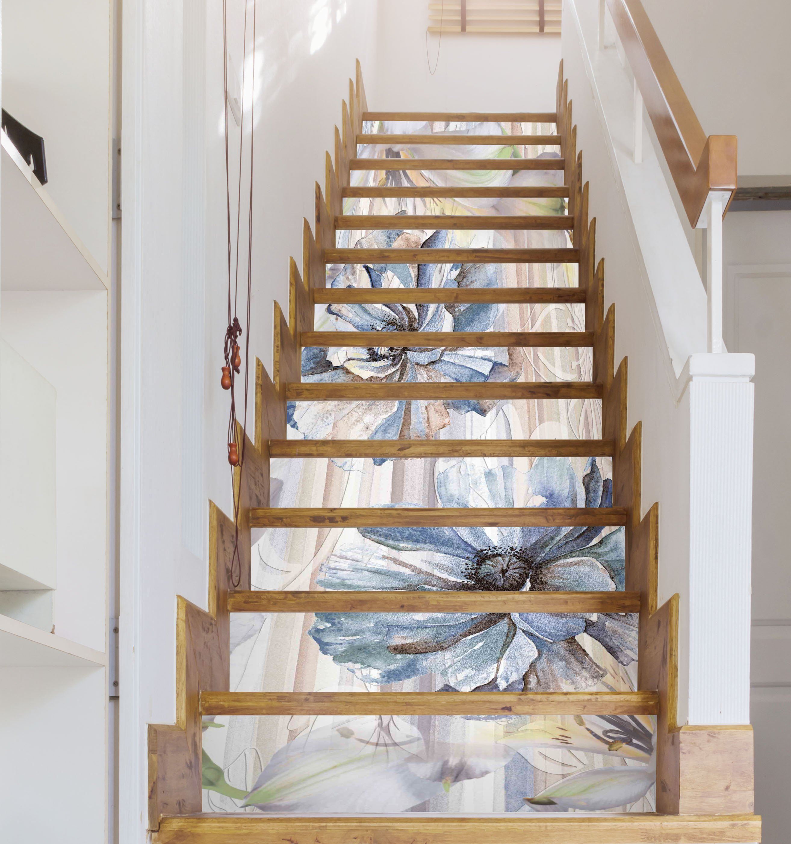 3D Lilies 3964 Stair Risers Wallpaper AJ Wallpaper