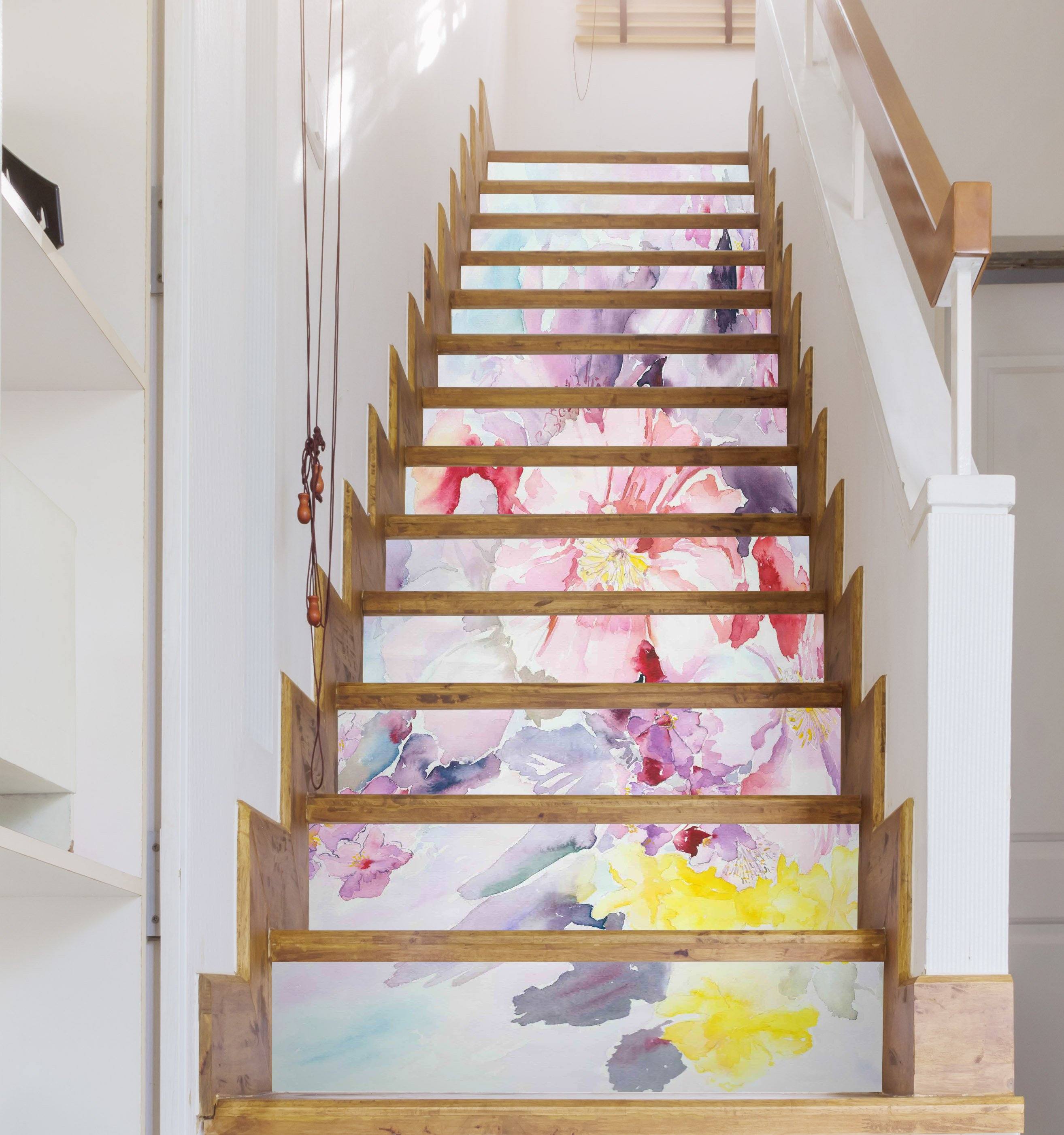 3D Flowers 5127 Stair Risers Wallpaper AJ Wallpaper
