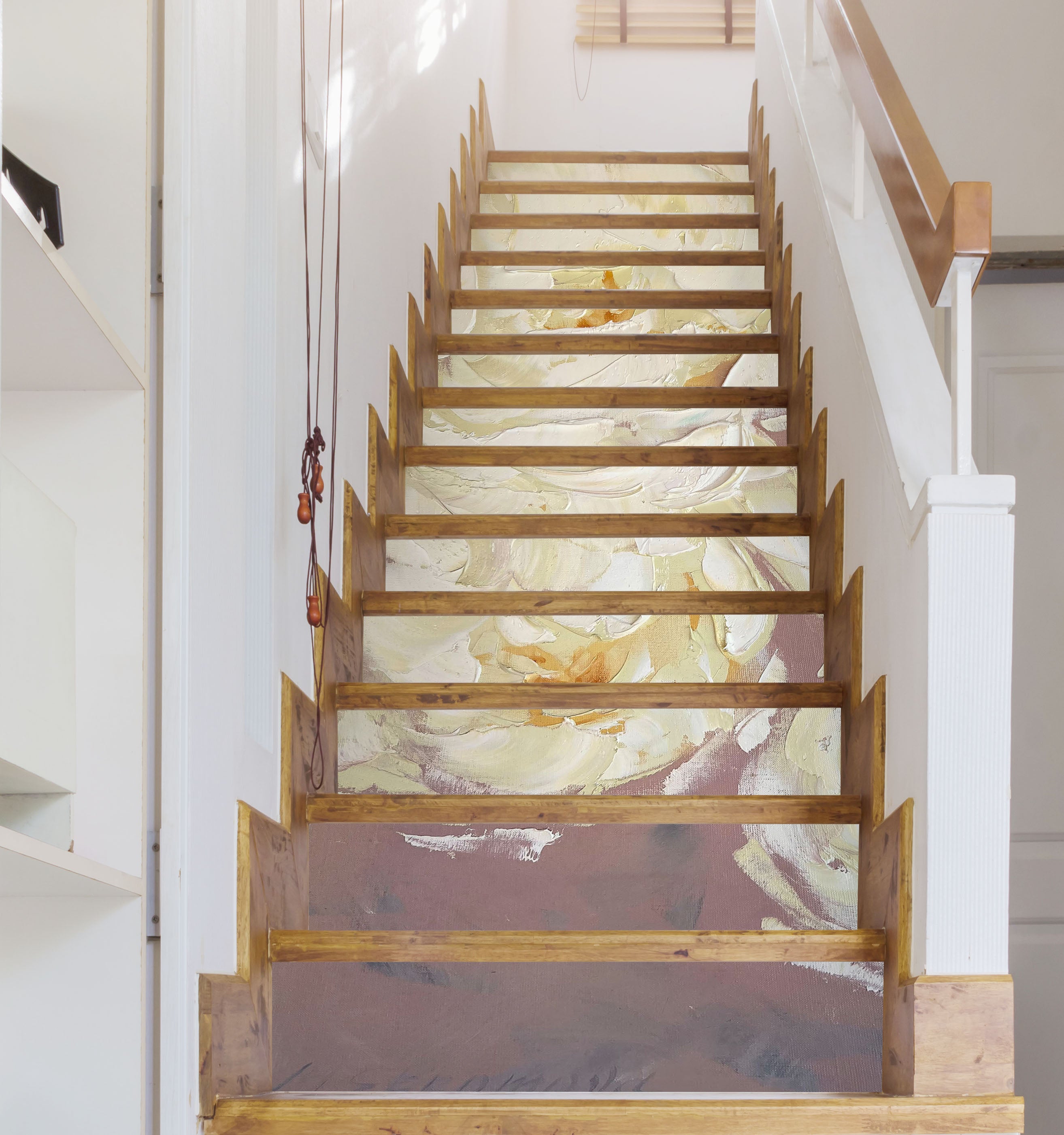 3D White Rose 3942 Skromova Marina Stair Risers