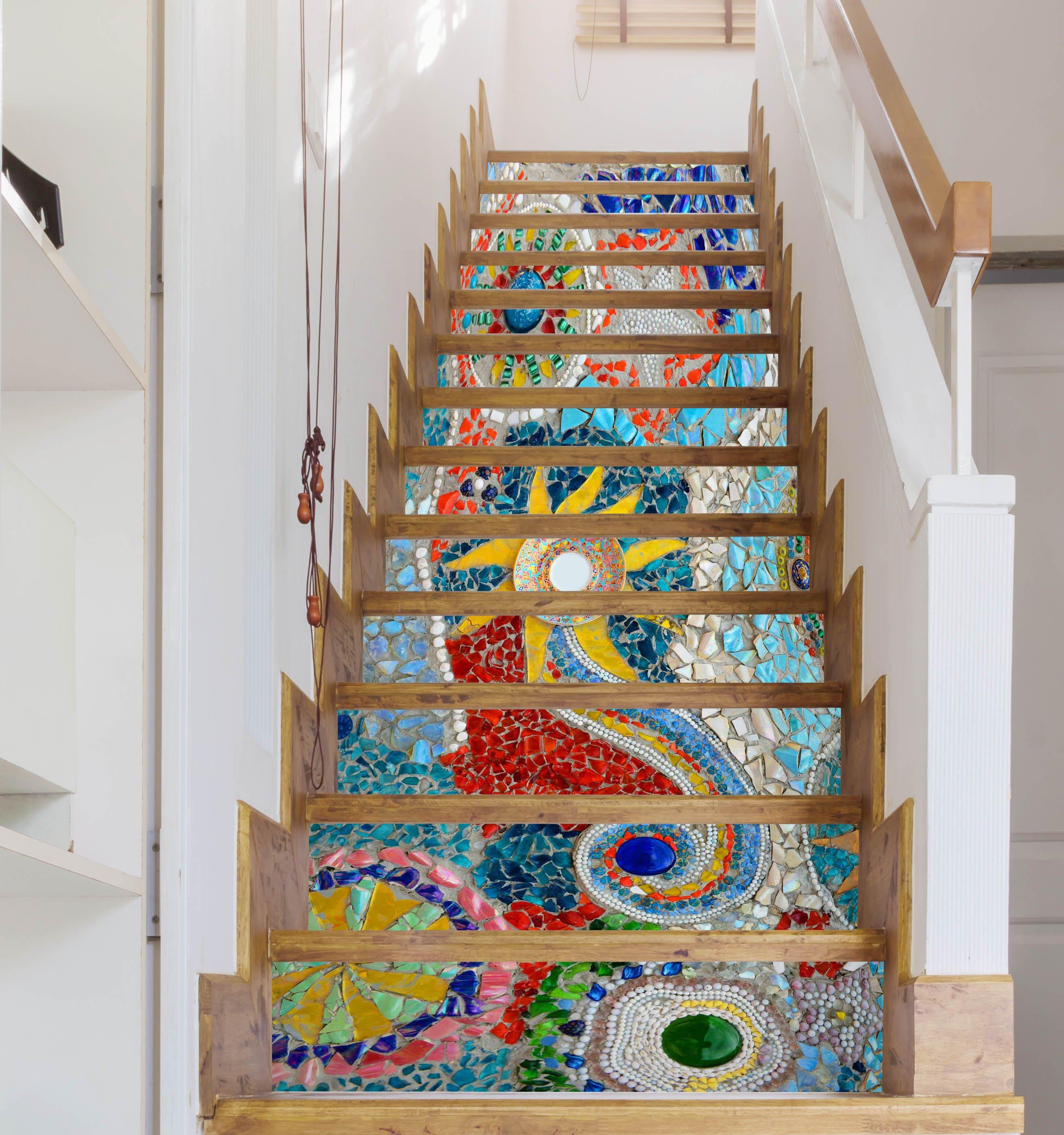 3D Gemstone 367 Stair Risers Wallpaper AJ Wallpaper