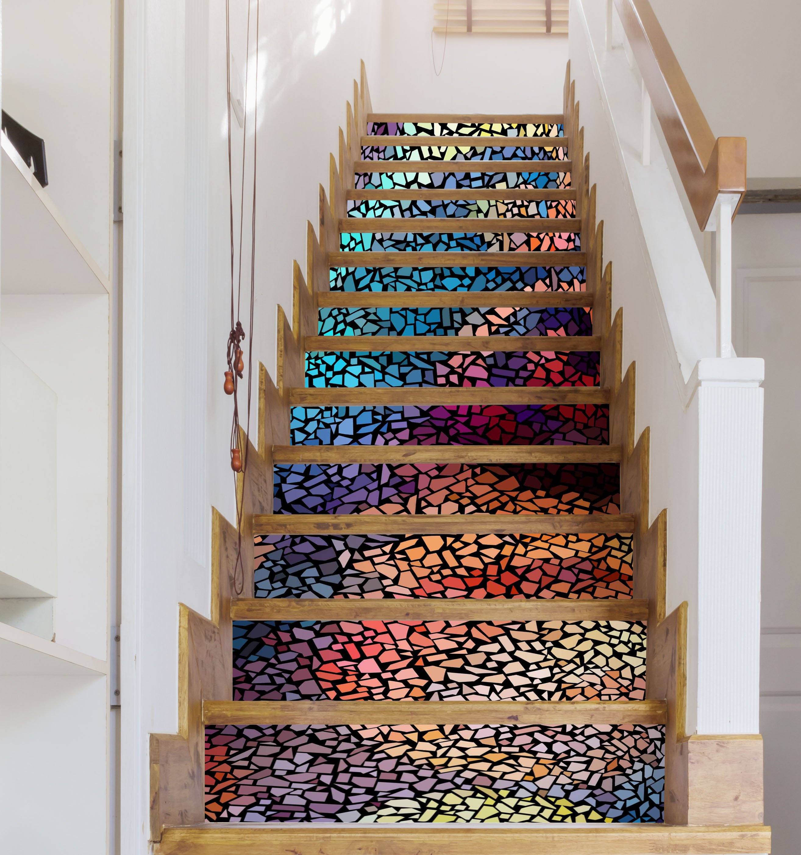 3D Mosaic Pattern 249 Stair Risers Wallpaper AJ Wallpaper