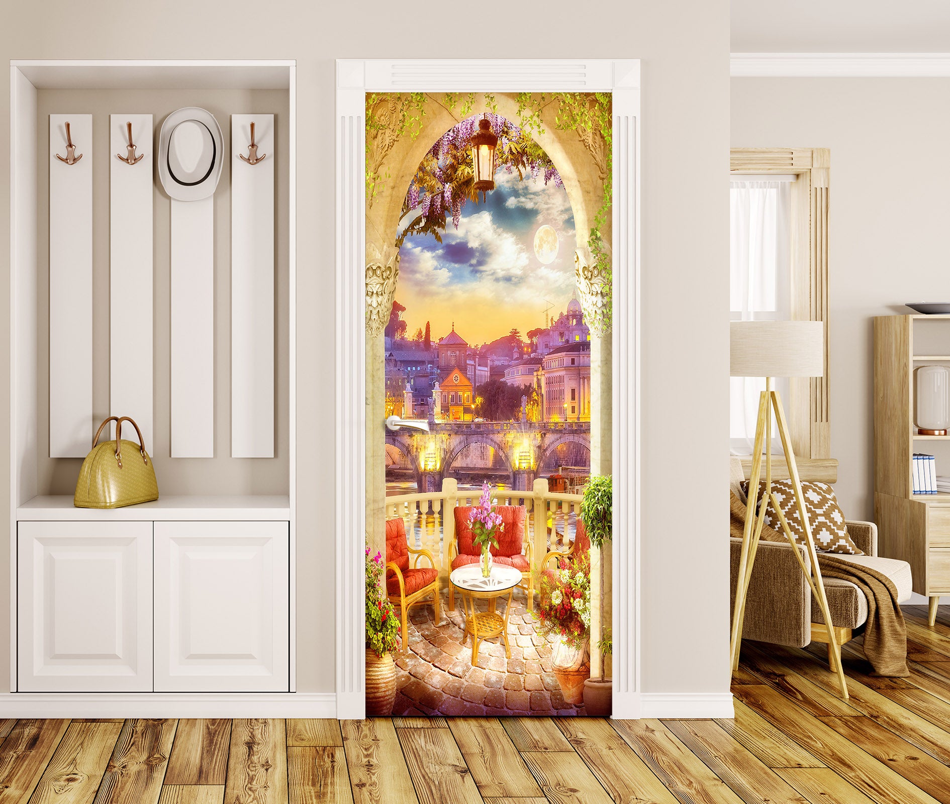 3D Houses 22095 Door Mural