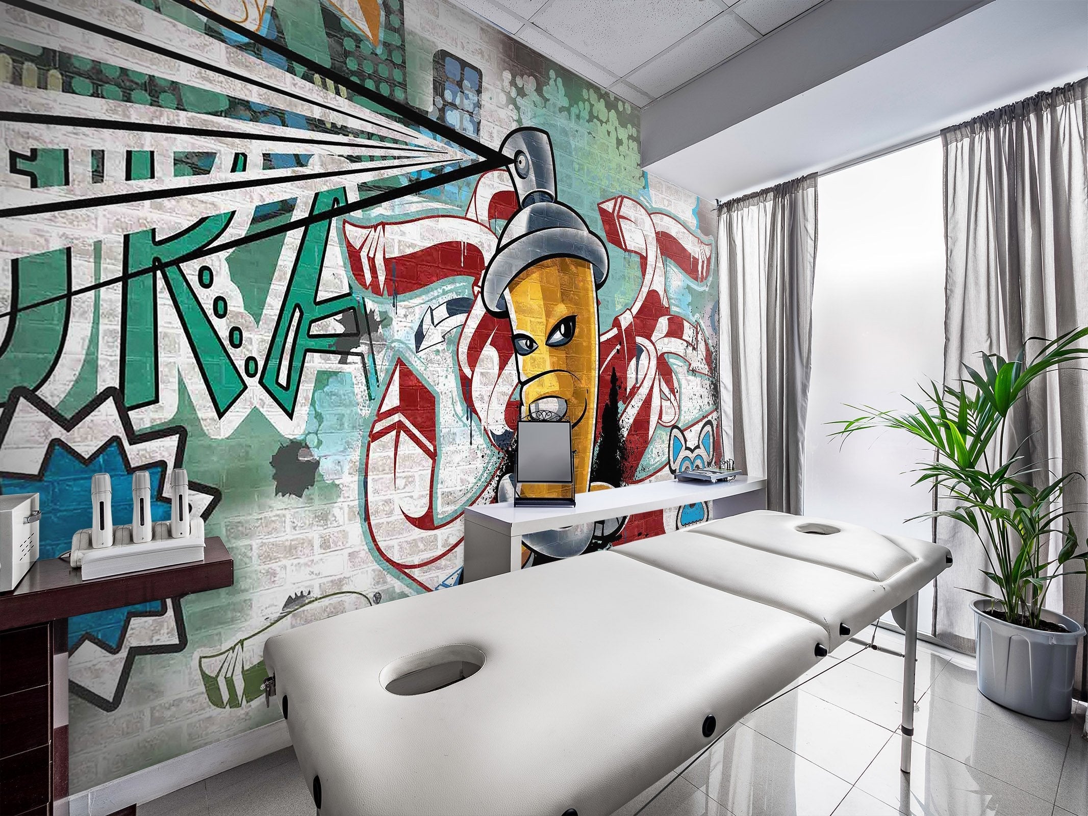 3D Graffiti Banana 40 Wall Murals Wallpaper AJ Wallpaper 2