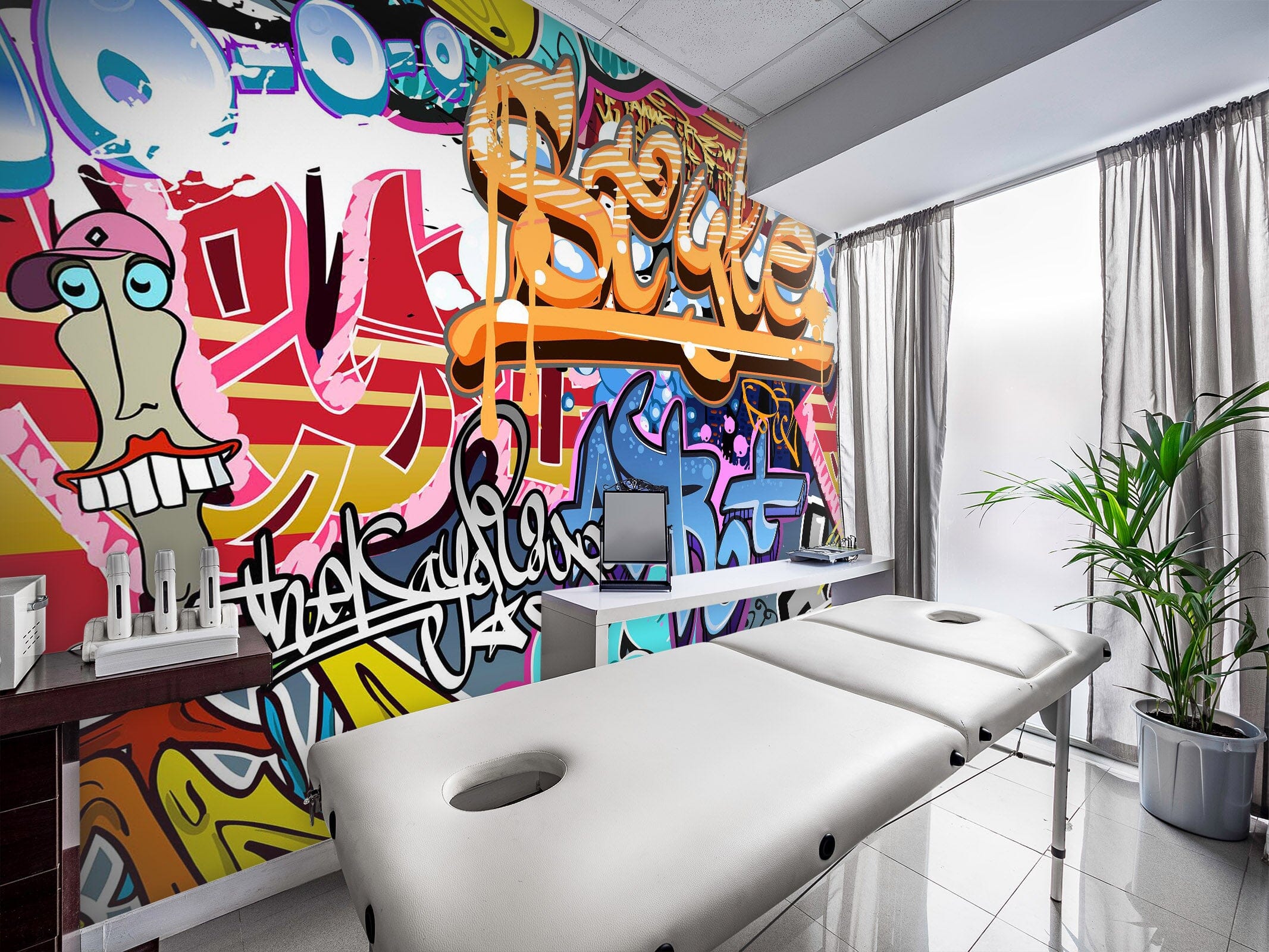 3D Color Graffiti 400 Wall Murals Wallpaper AJ Wallpaper 2