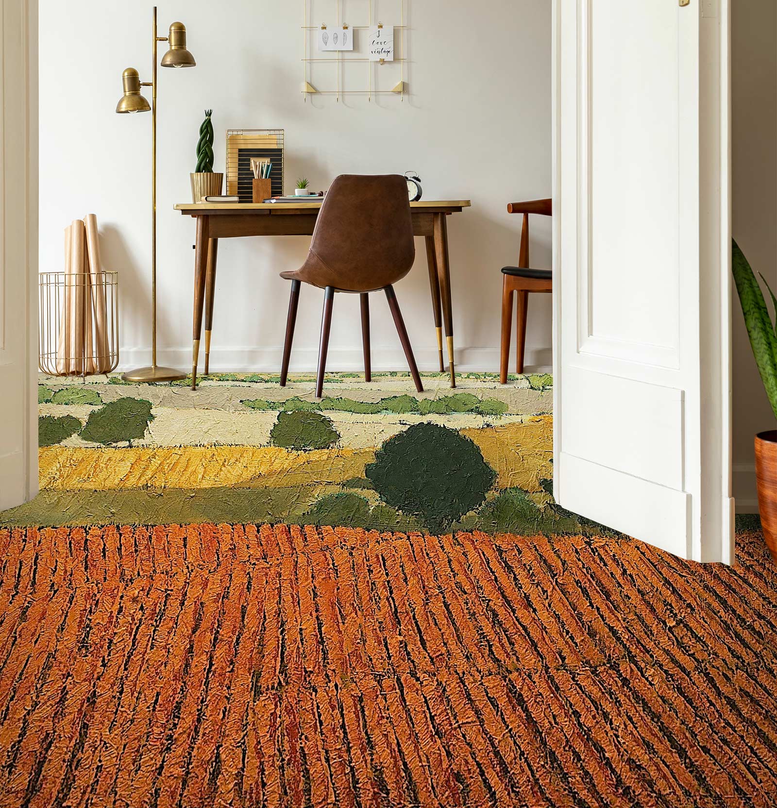 3D Field Tree Painting 9522 Allan P. Friedlander Floor Mural