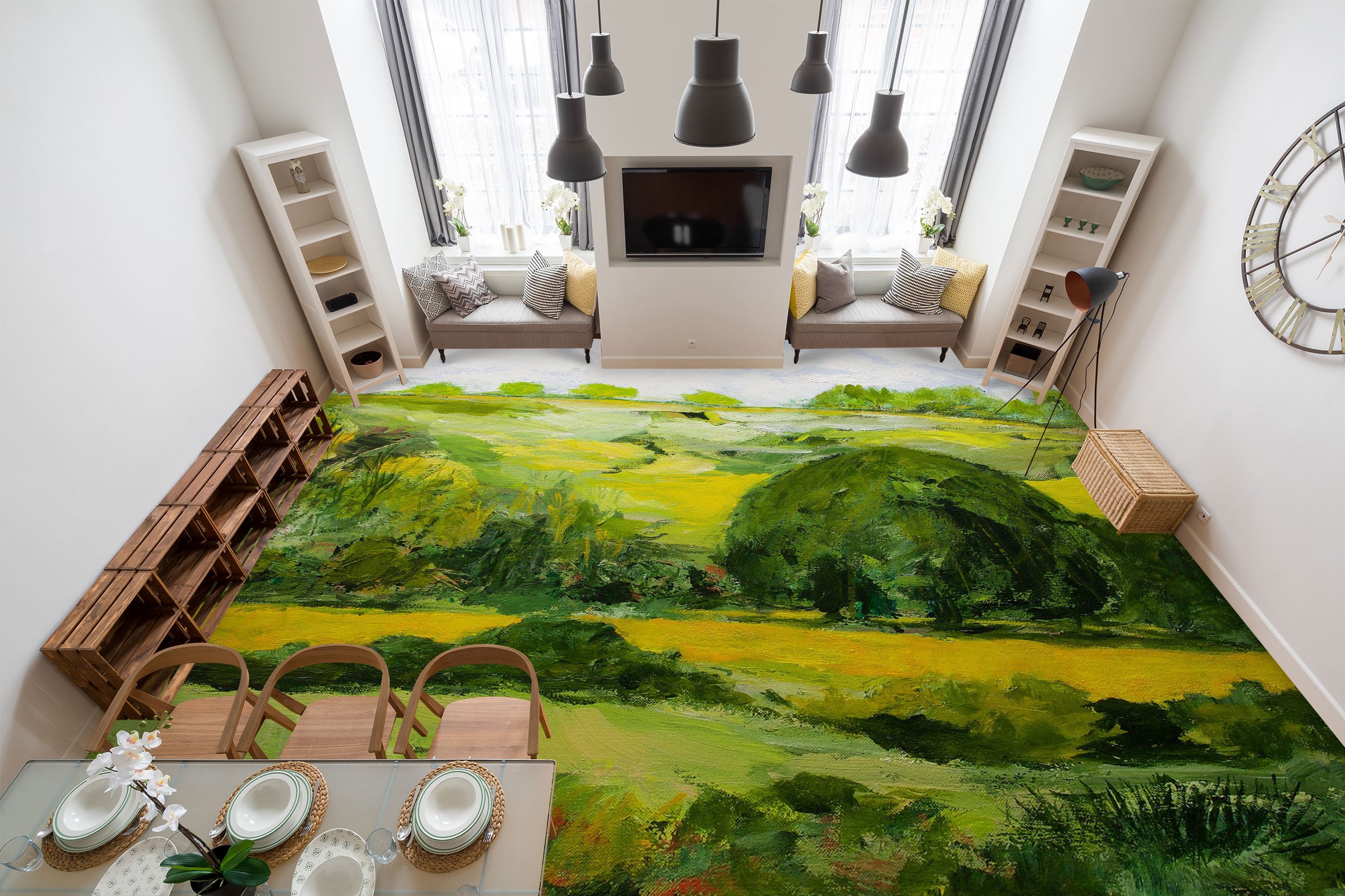 3D Grassland 9647 Allan P. Friedlander Floor Mural