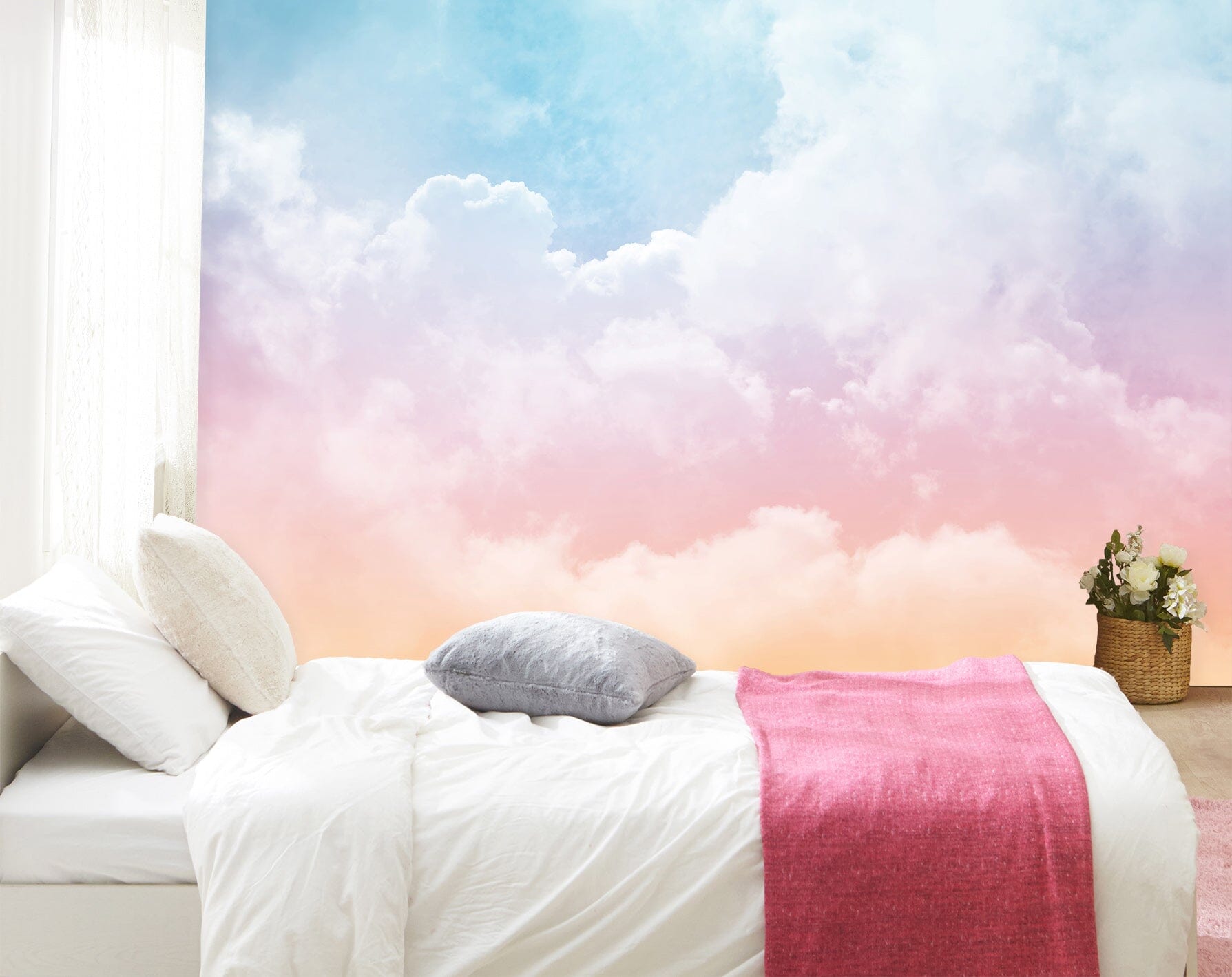 3D Pink Clouds 041 Wall Murals Wallpaper AJ Wallpaper 2