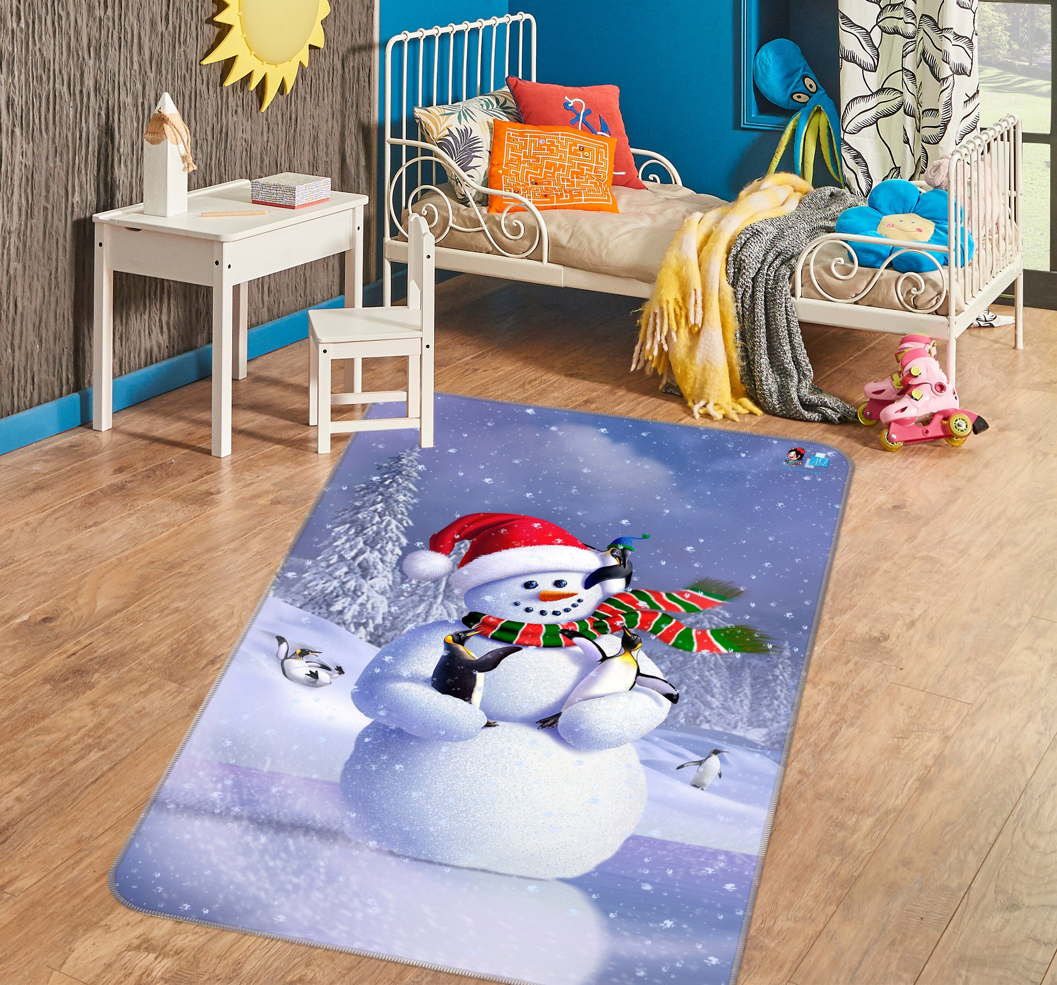 3D Snowman 85101 Jerry LoFaro Rug Non Slip Rug Mat