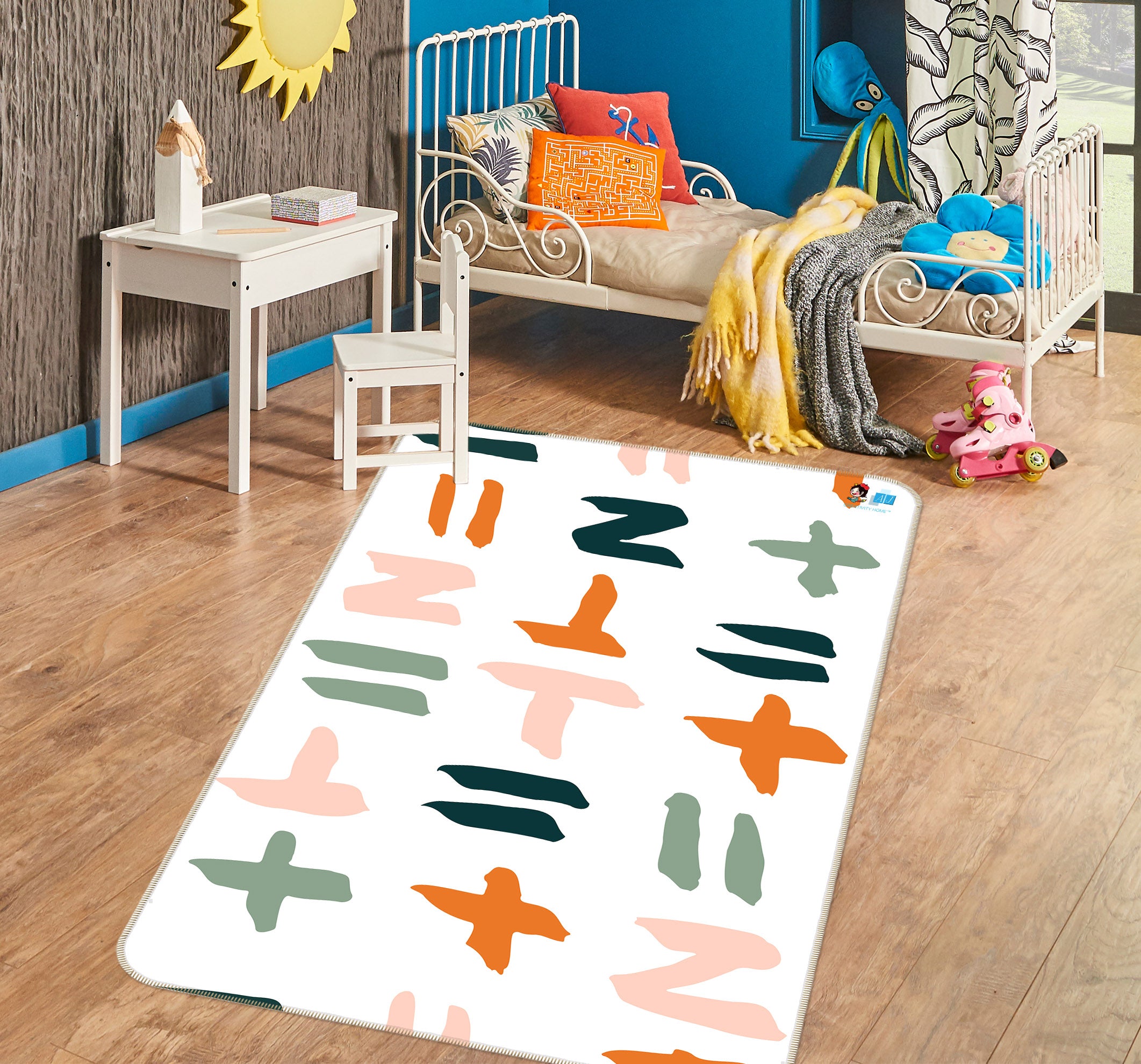 3D Color Symbol 107149 Kashmira Jayaprakash Rug Non Slip Rug Mat