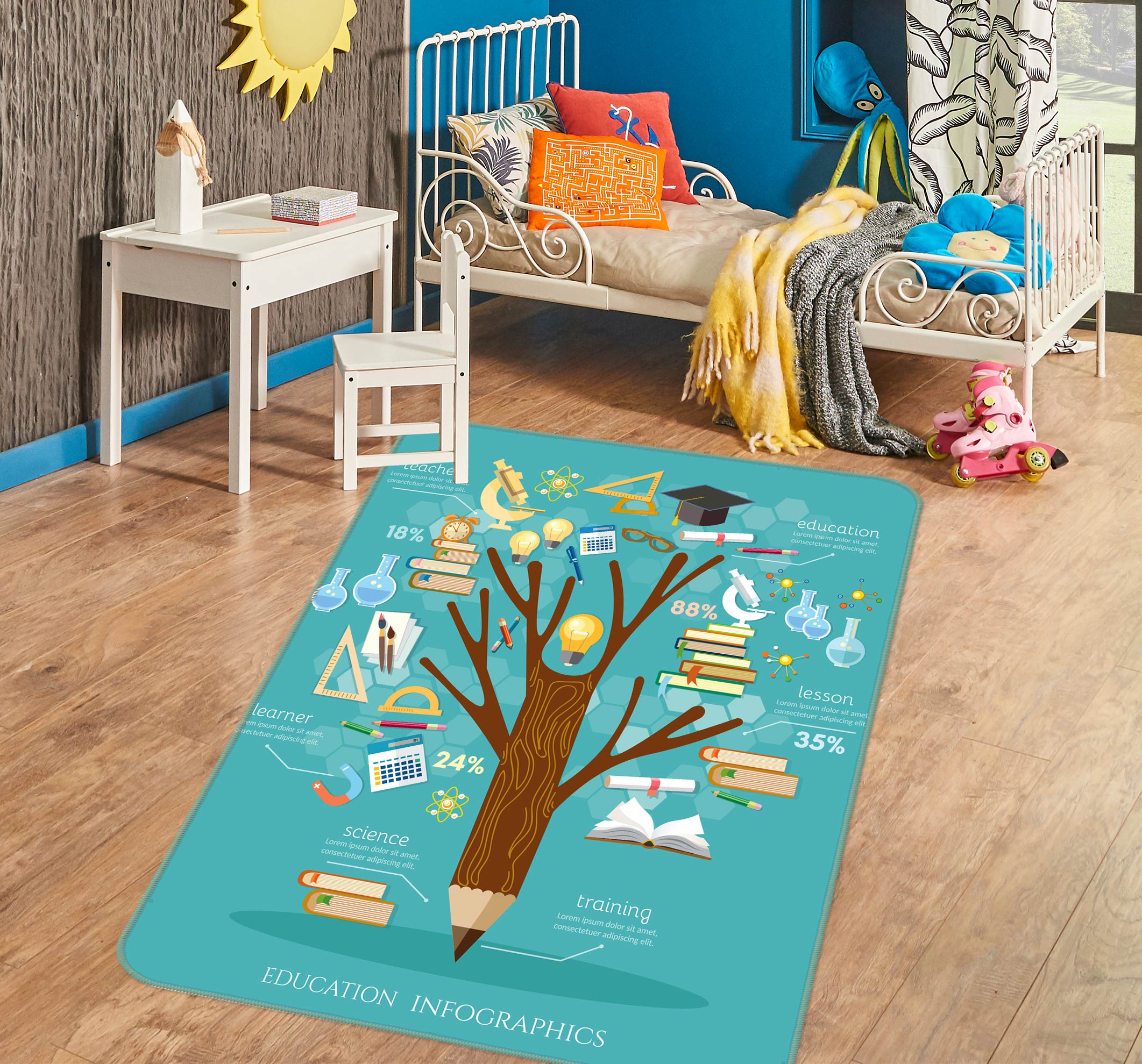 3D Trees 77260 Non Slip Rug Mat