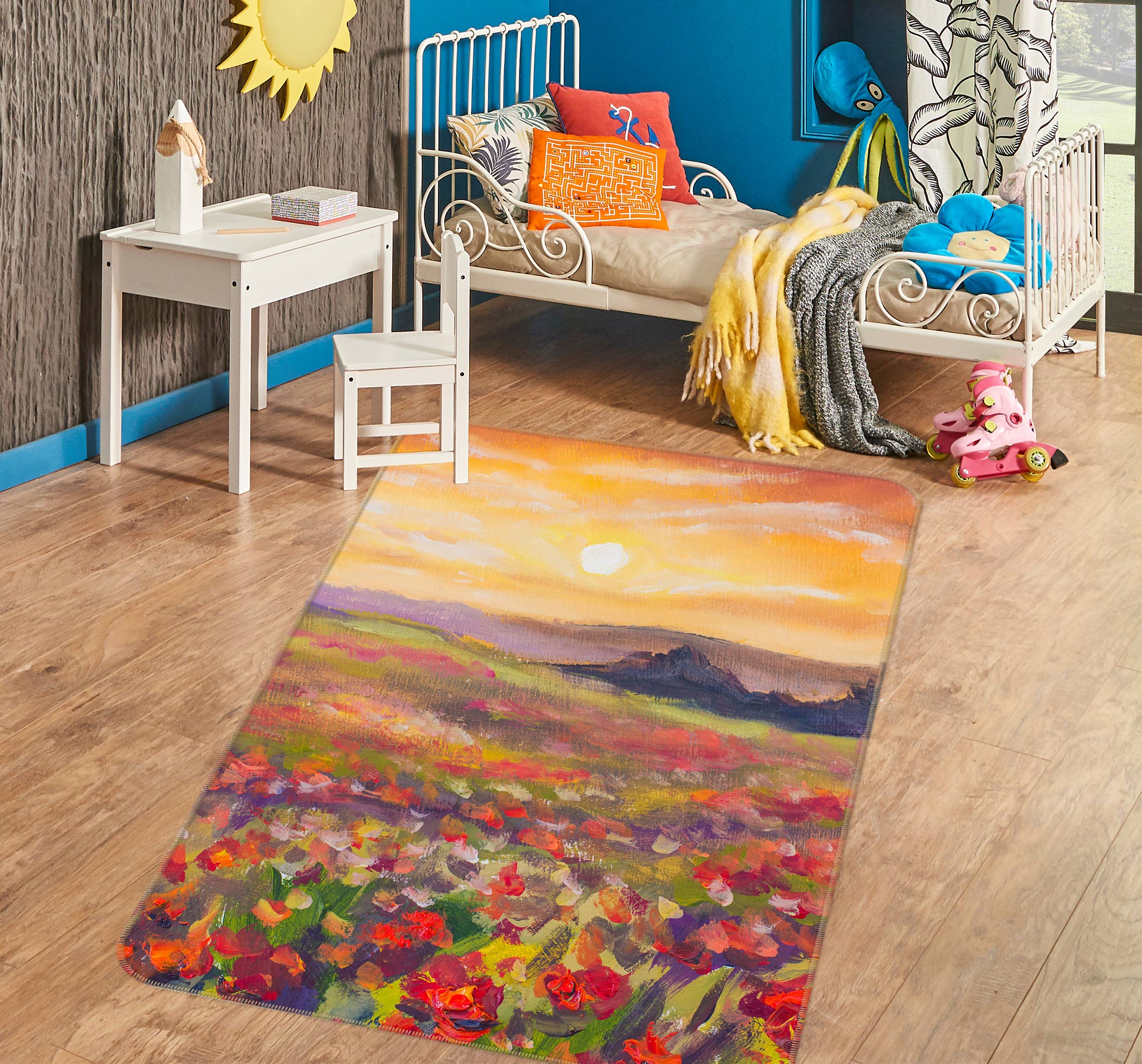 3D Flower Bush 33060 Non Slip Rug Mat