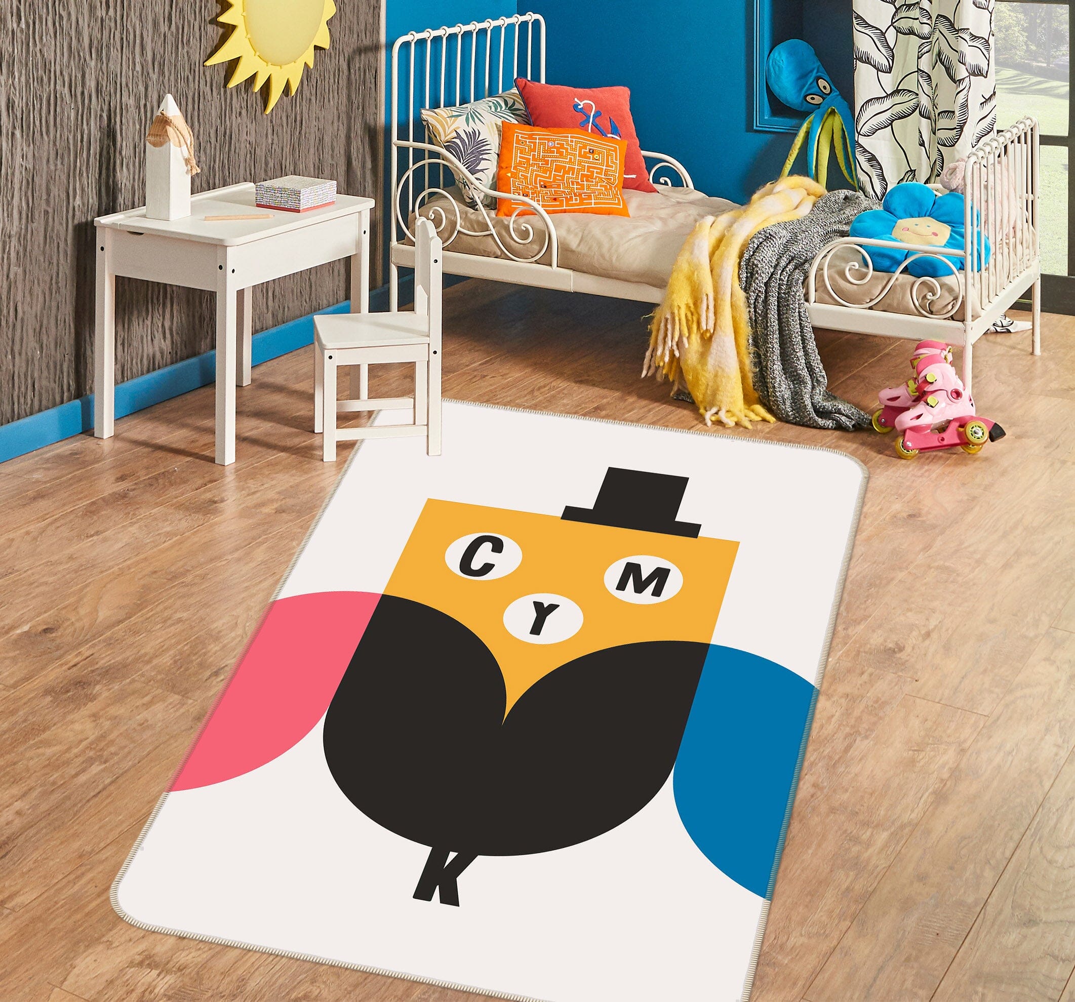 3D Cartoon Owl 1027 Boris Draschoff Rug Non Slip Rug Mat Mat AJ Creativity Home