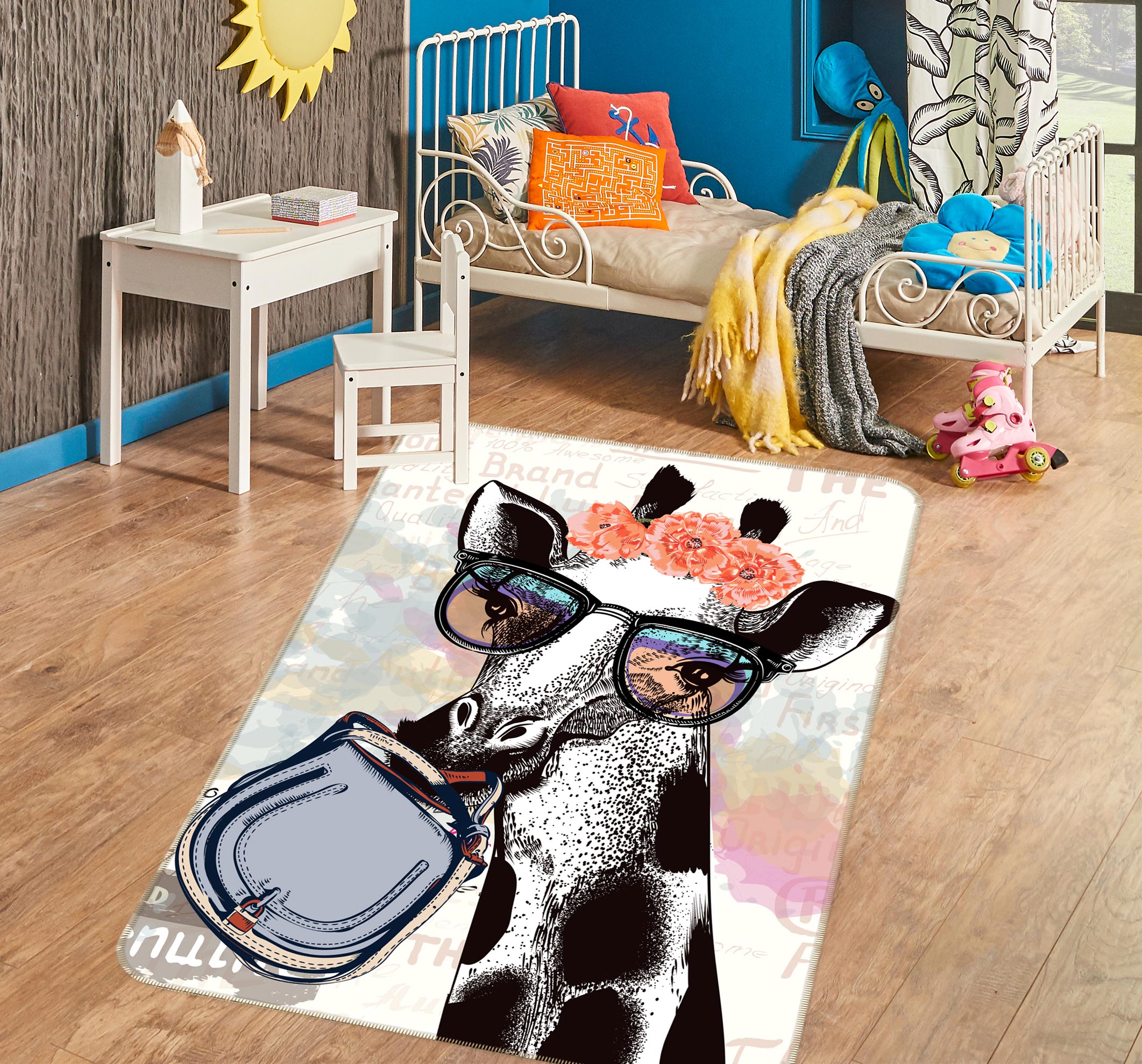 3D Giraffe 37144 Non Slip Rug Mat