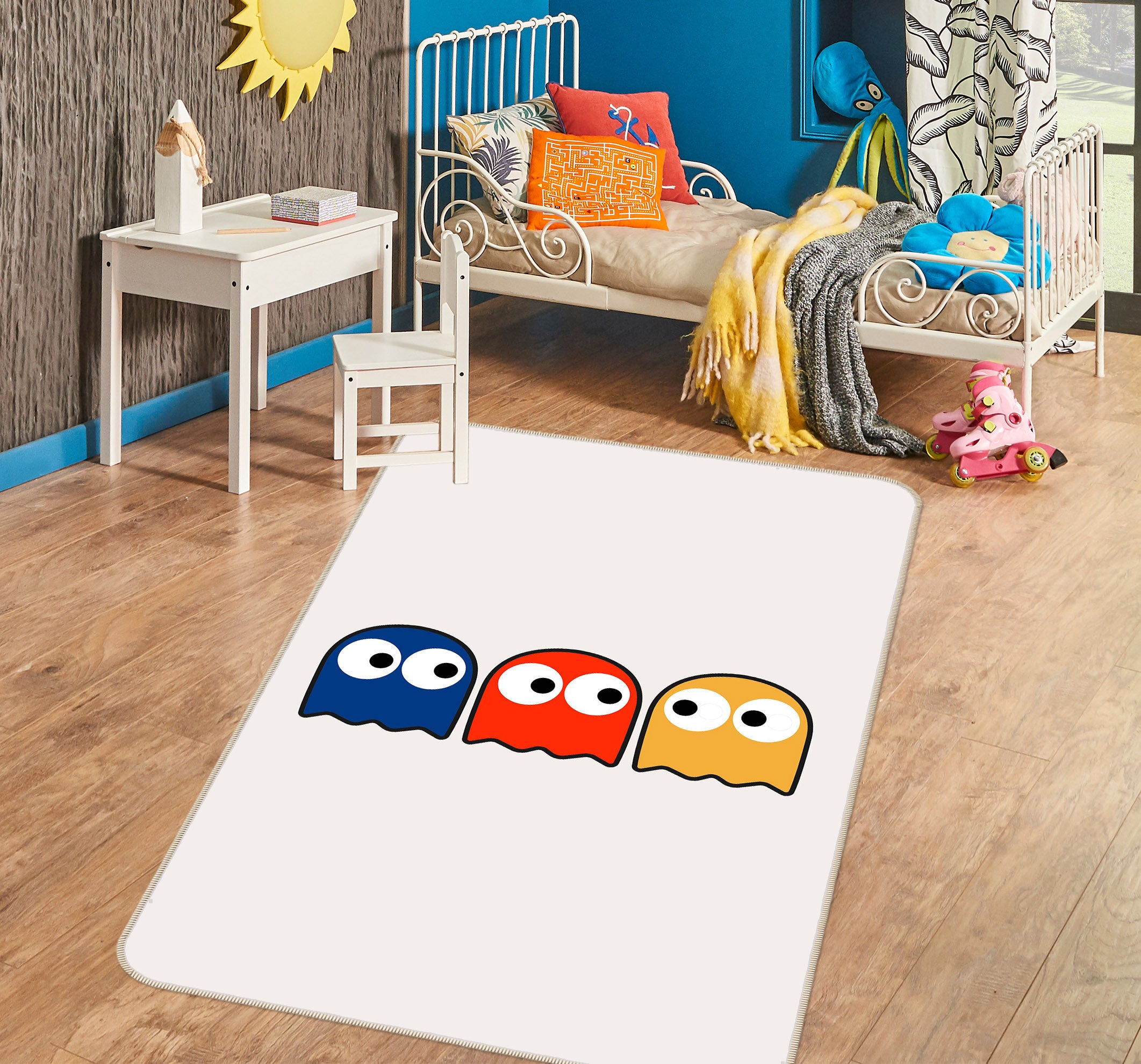 3D Color Monster 1078 Boris Draschoff Rug Non Slip Rug Mat