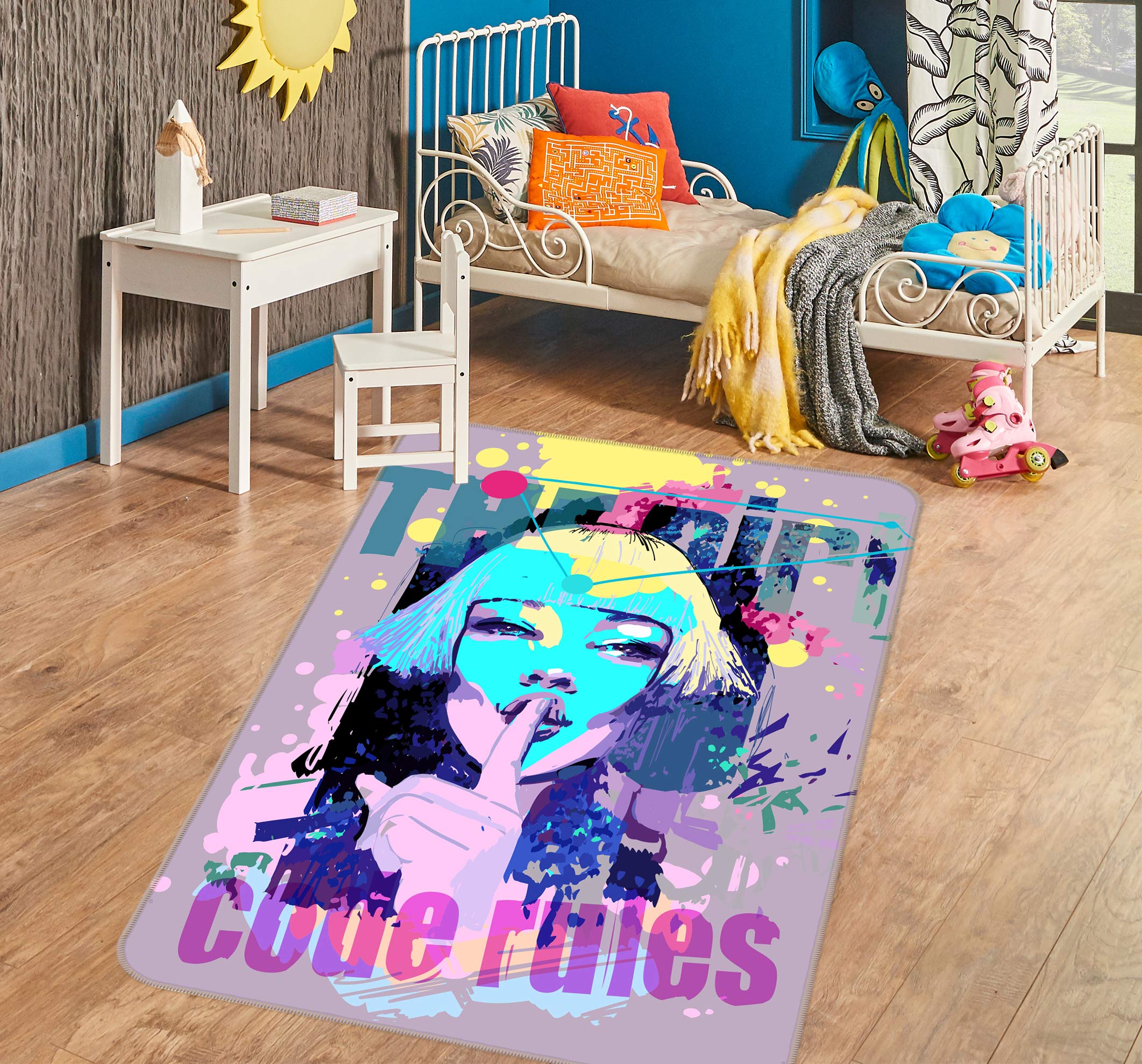 3D Color Woman 77257 Non Slip Rug Mat