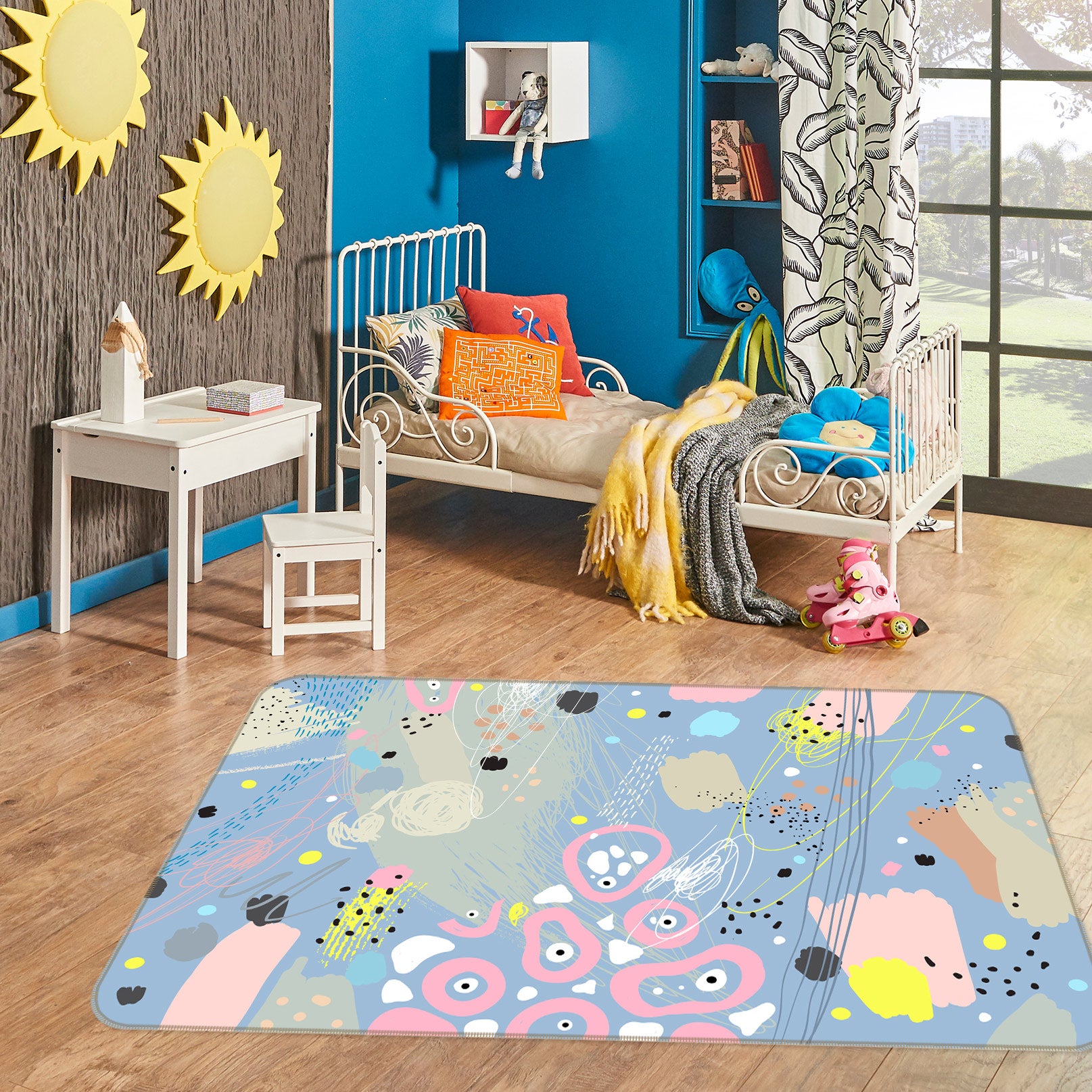 3D Color Pattern 77174 Non Slip Rug Mat