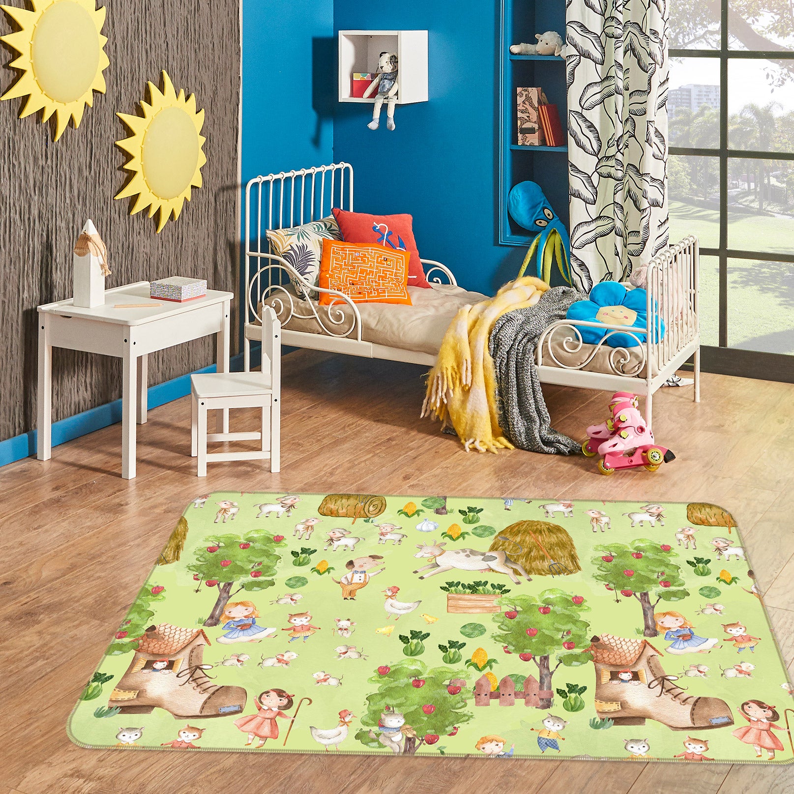 3D Shoe House 004 Uta Naumann Rug Non Slip Rug Mat