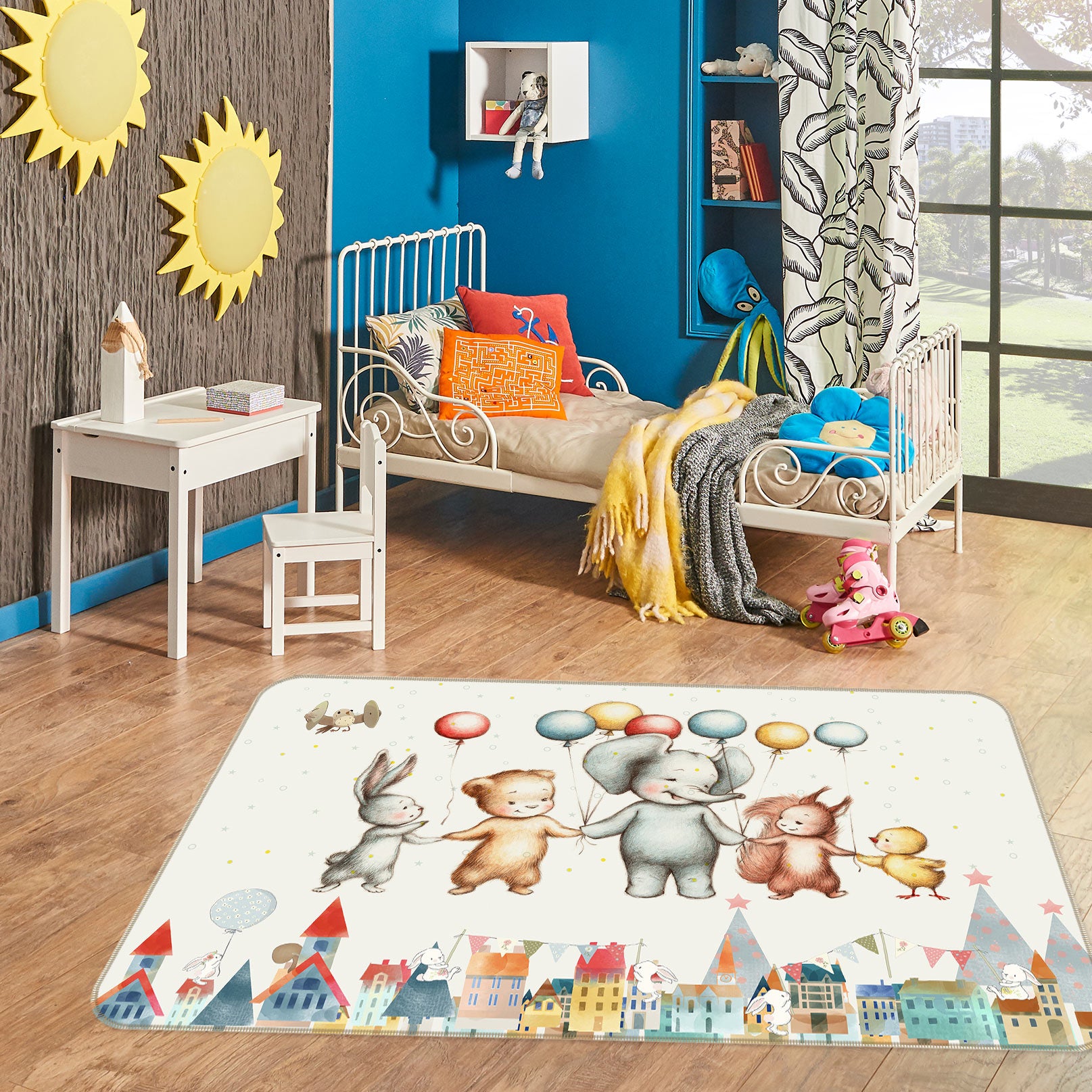 3D Balloon Animal 77058 Non Slip Rug Mat