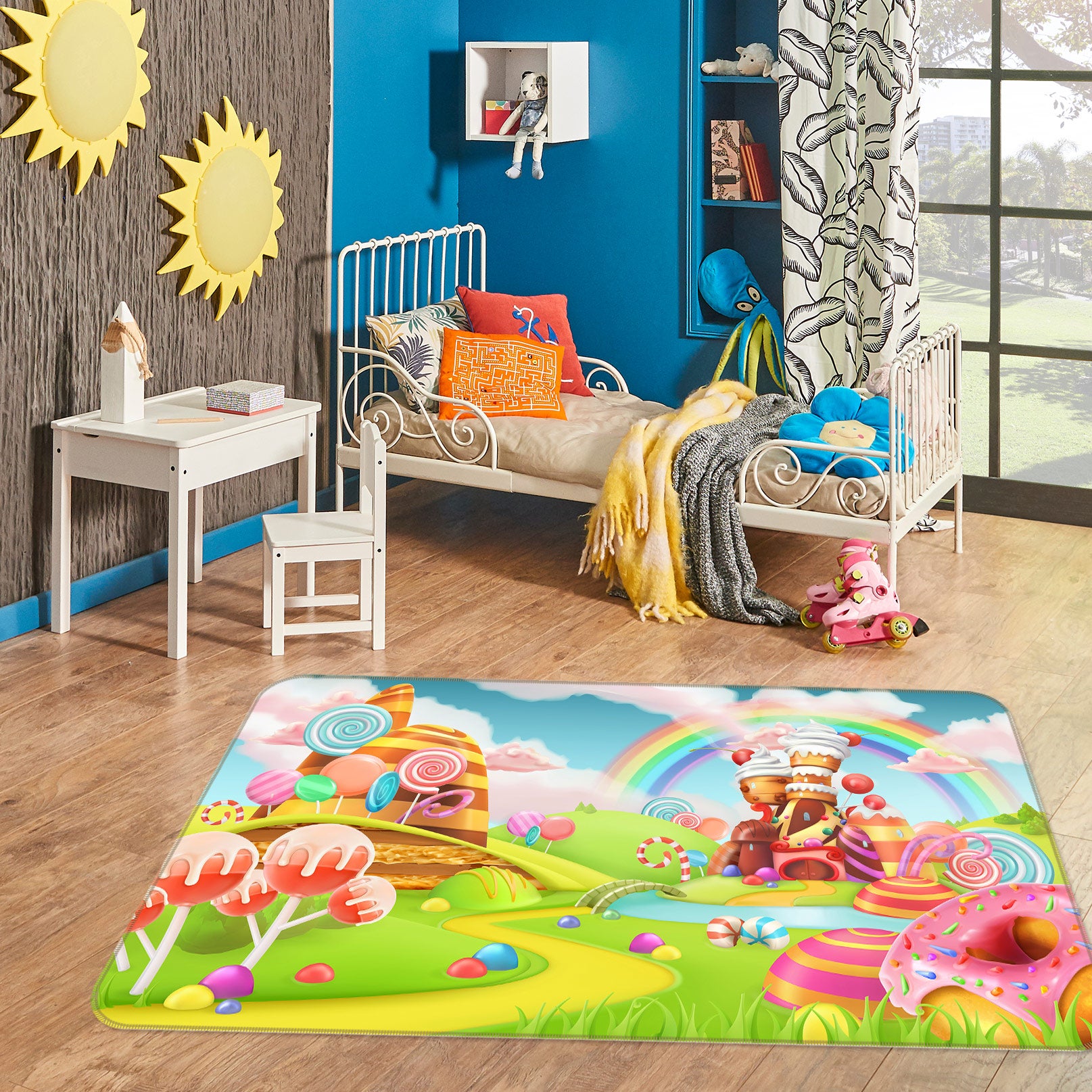 3D Rainbow Bread 1037 Non Slip Rug Mat