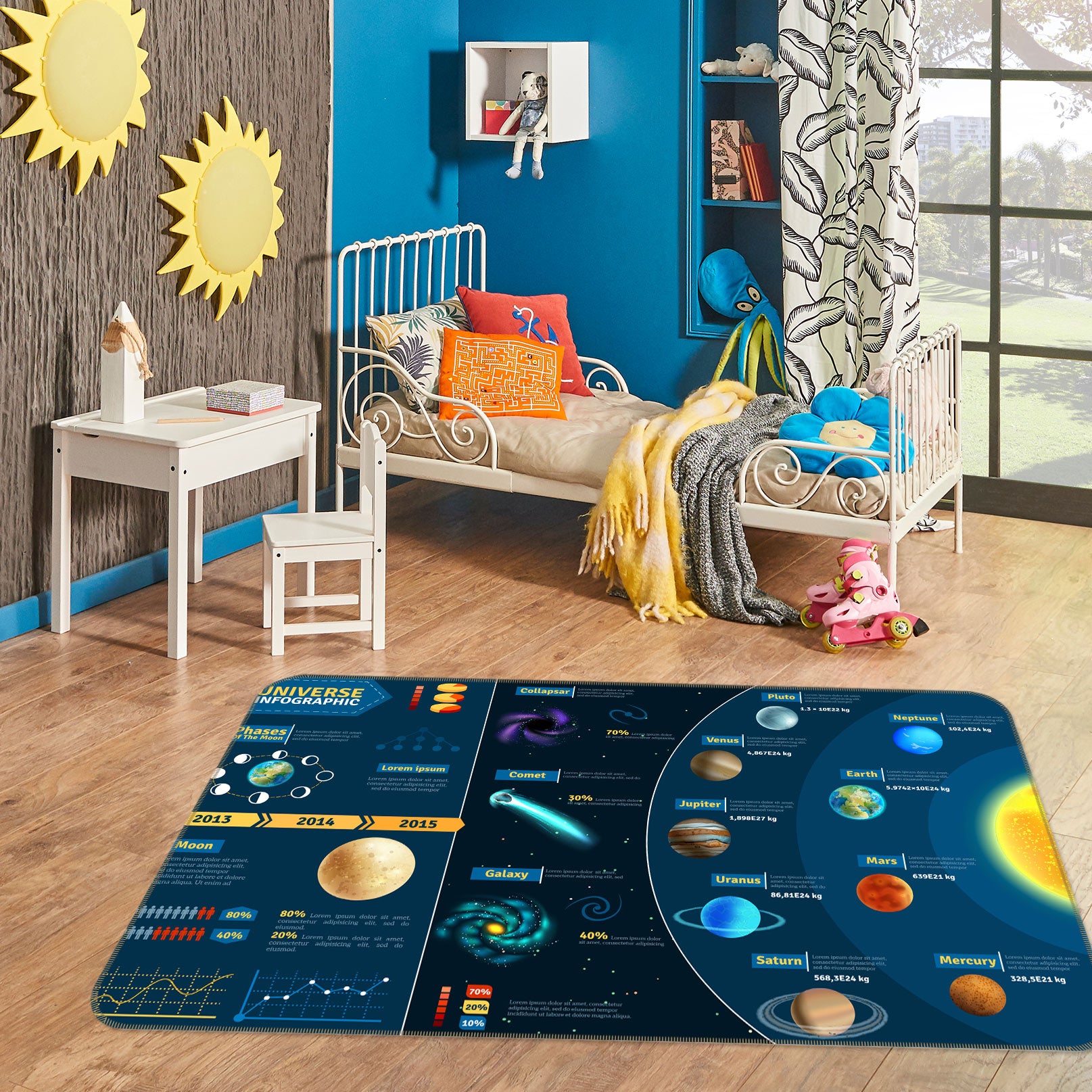 3D Planet 77111 Non Slip Rug Mat