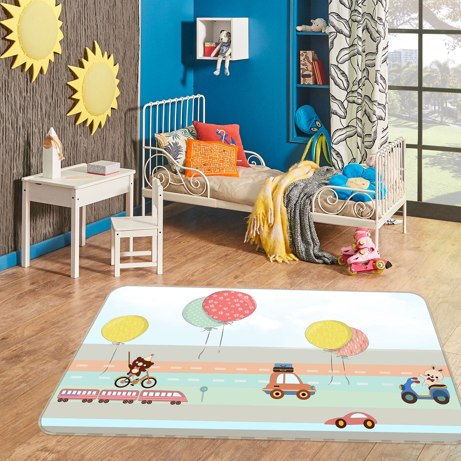 3D Car Balloon 77057 Non Slip Rug Mat