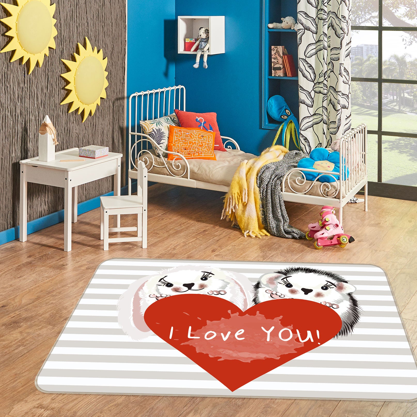 3D Heart Dog 37034 Non Slip Rug Mat