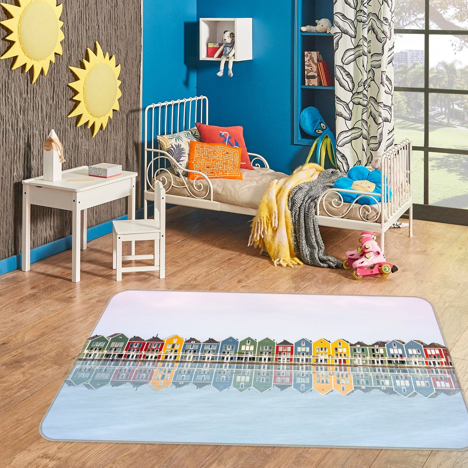 3D Color House 1072 Marco Carmassi Rug Non Slip Rug Mat Mat AJ Creativity Home