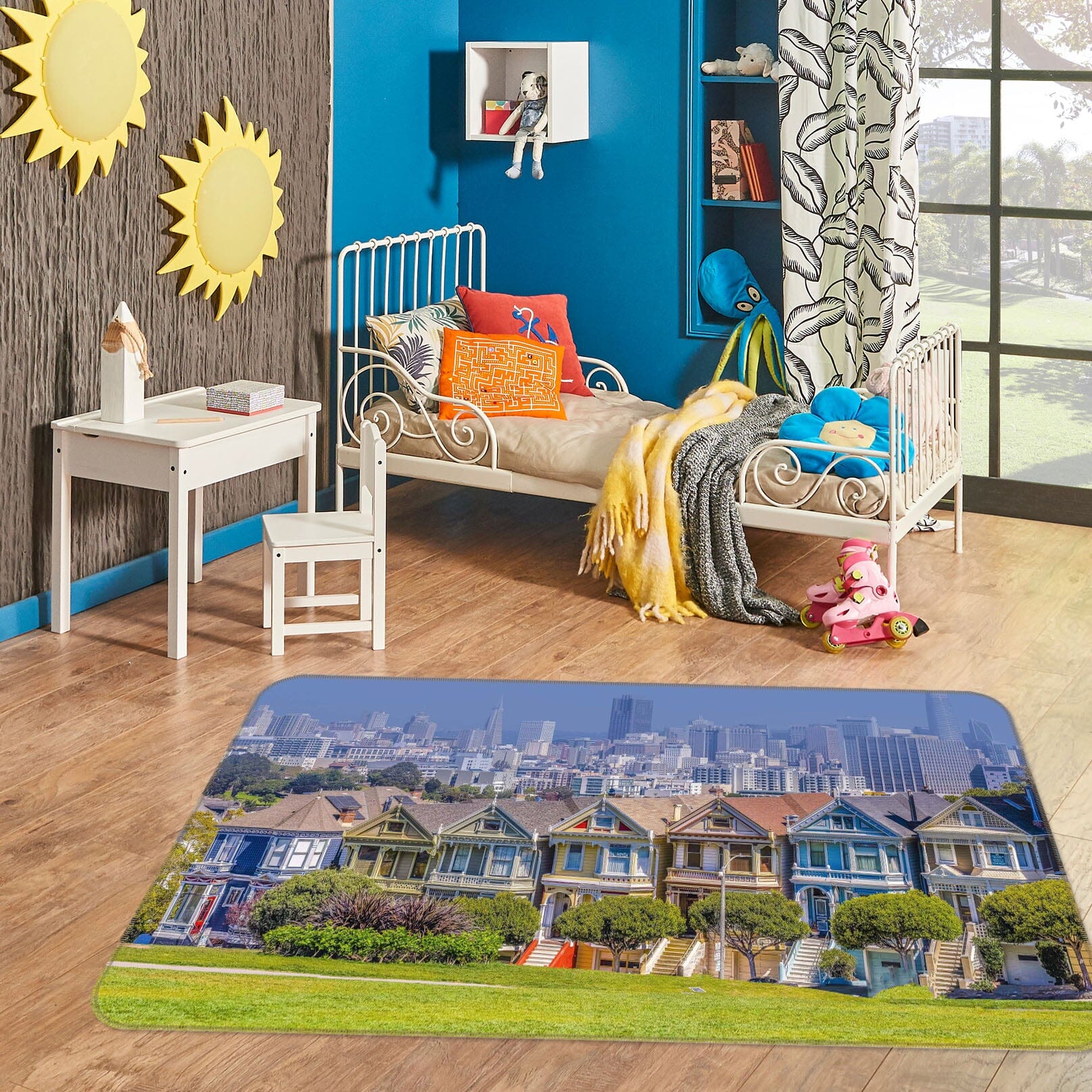 3D Steppe Village 1147 Marco Carmassi Rug Non Slip Rug Mat Mat AJ Creativity Home