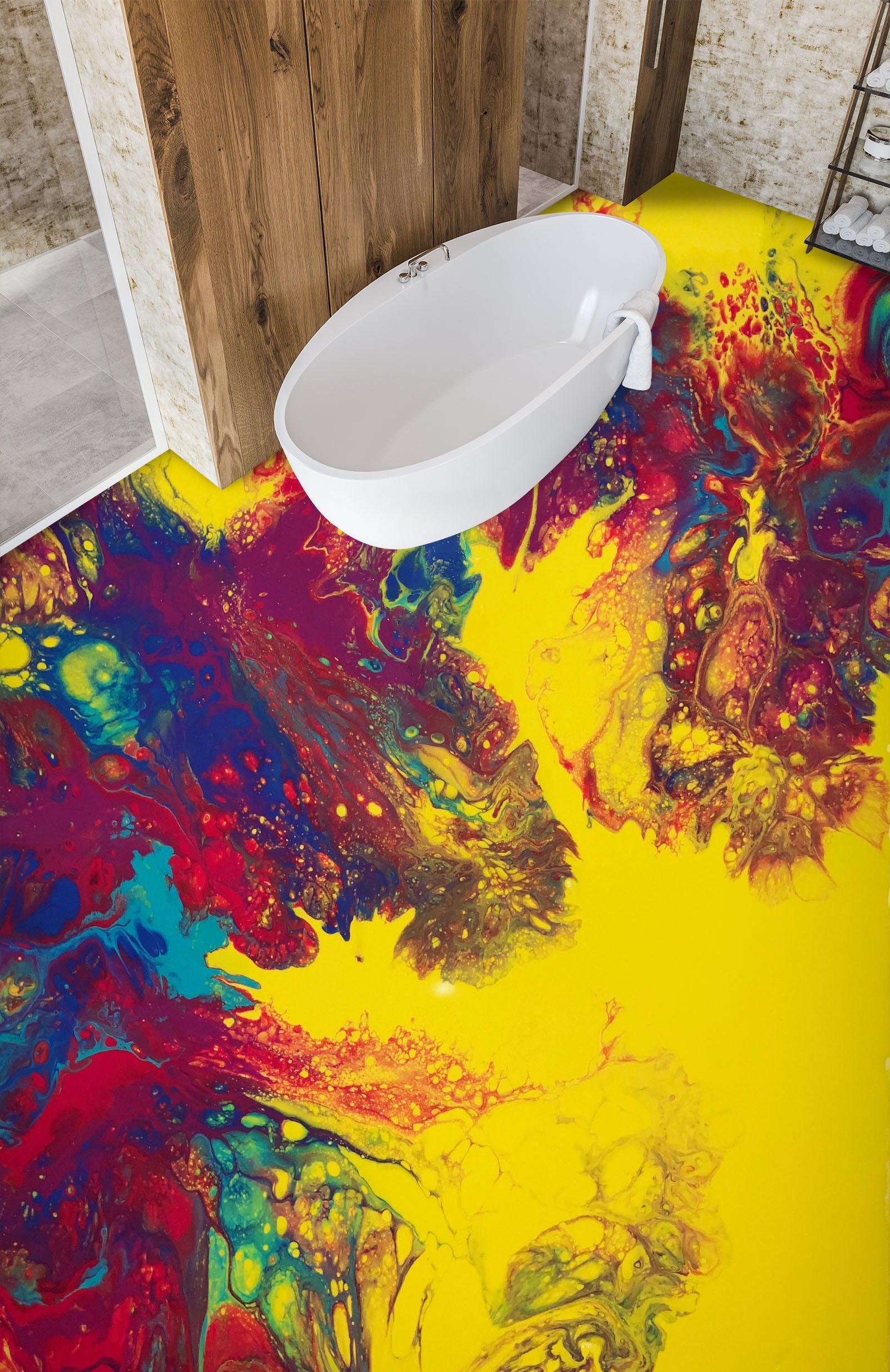3D Color Paint Texture 98205 Valerie Latrice Floor Mural