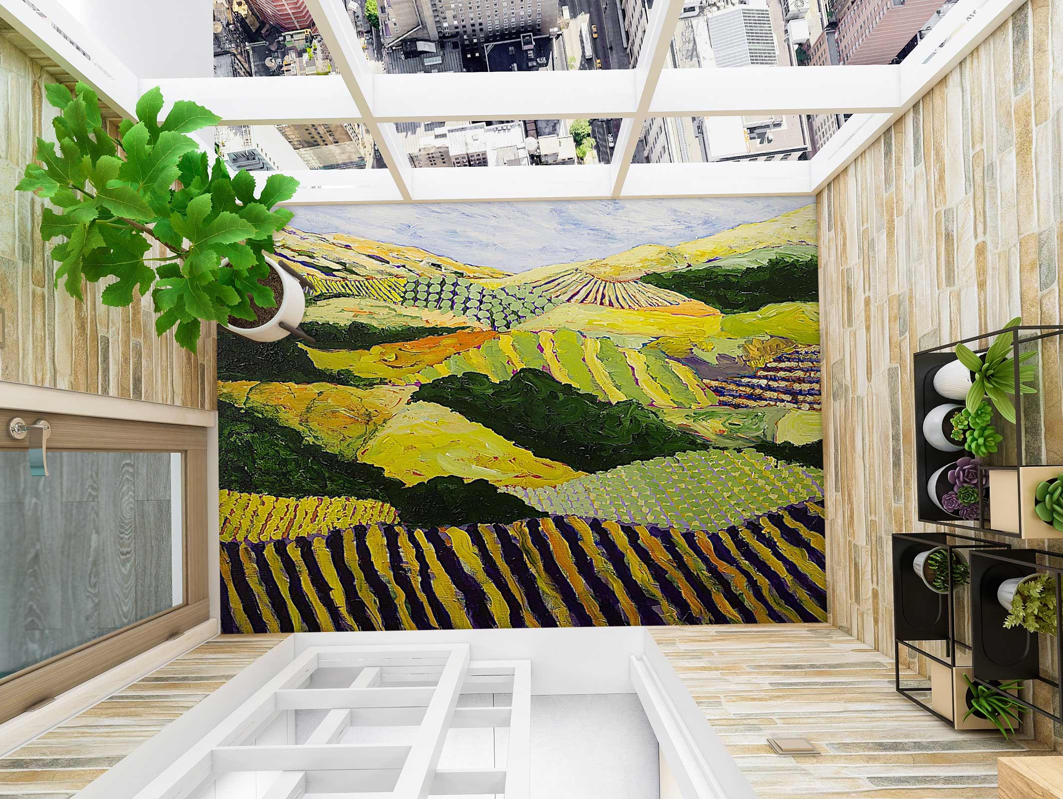 3D Hillside Meadow 9528 Allan P. Friedlander Floor Mural