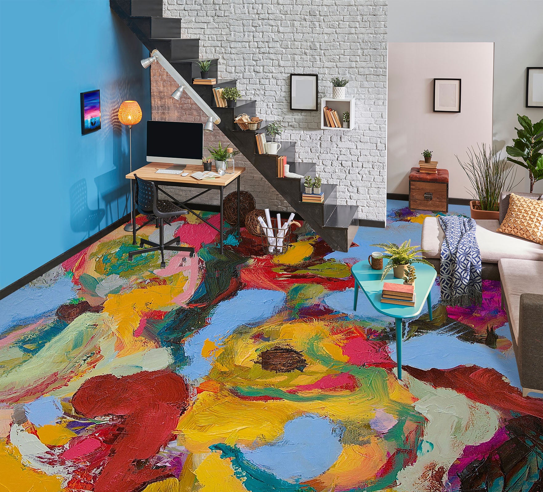 3D Colorful Pattern 9927 Allan P. Friedlander Floor Mural