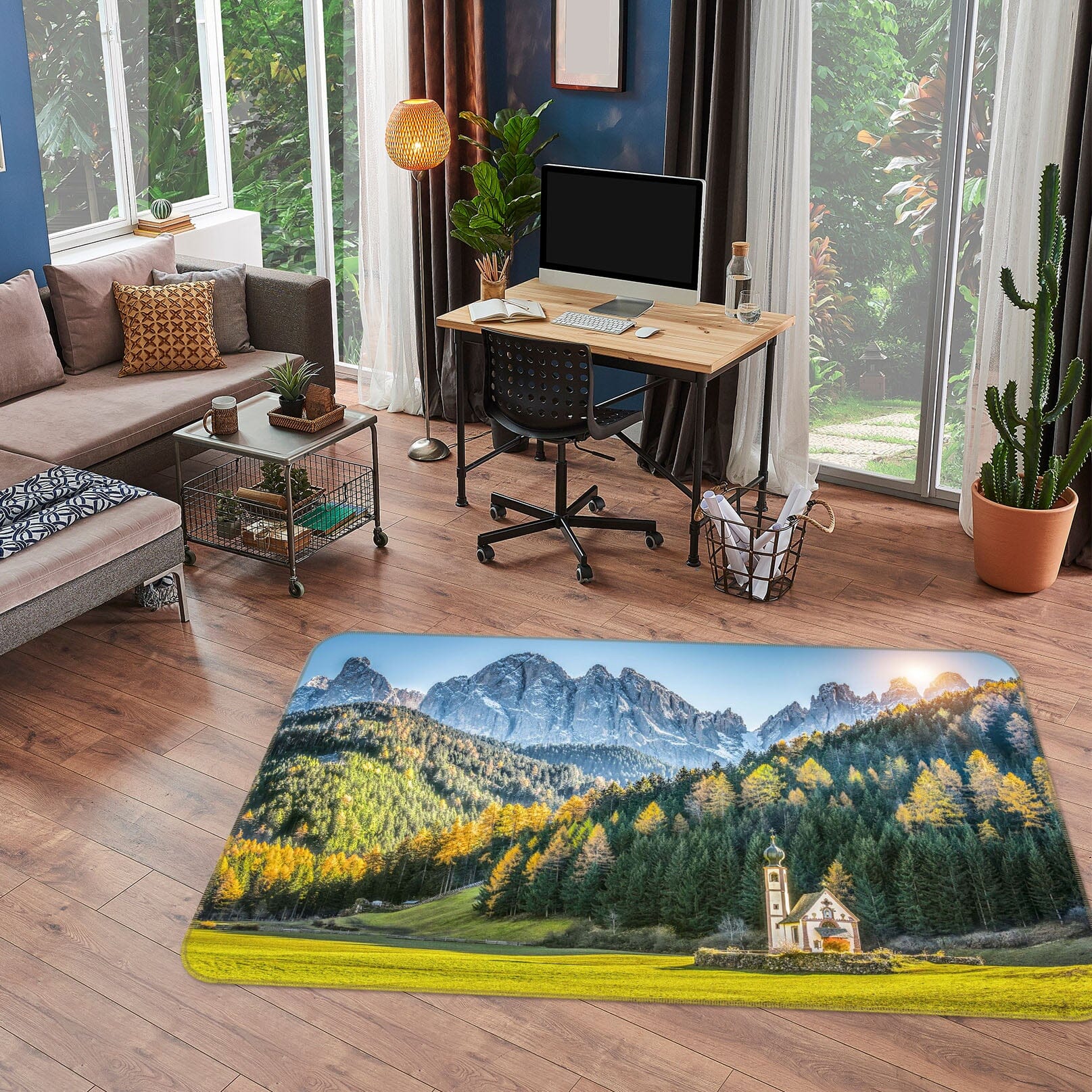 3D Sunny Forest 1138 Marco Carmassi Rug Non Slip Rug Mat Mat AJ Creativity Home