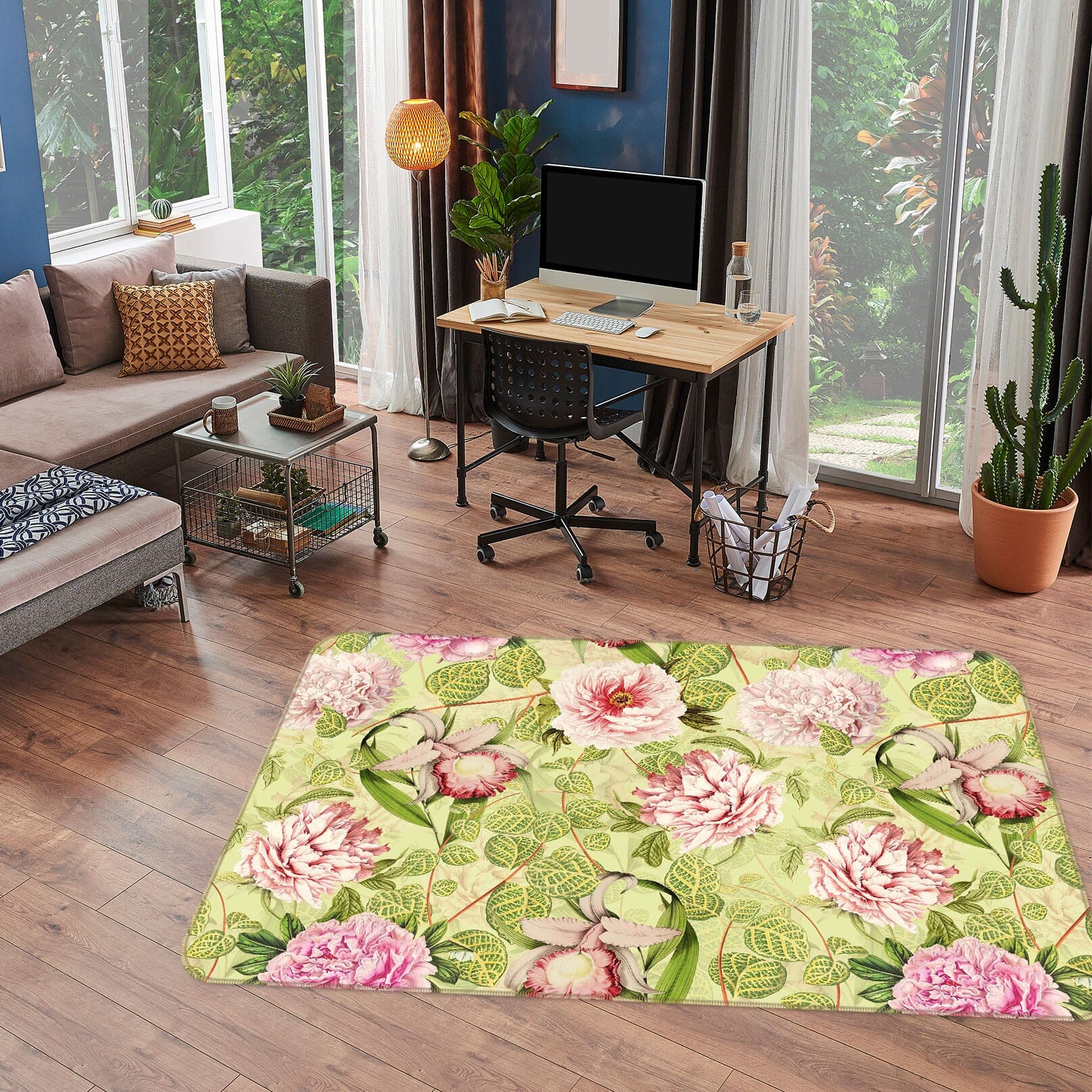 3D Pink Spring 175 Uta Naumann Rug Non Slip Rug Mat Mat AJ Creativity Home