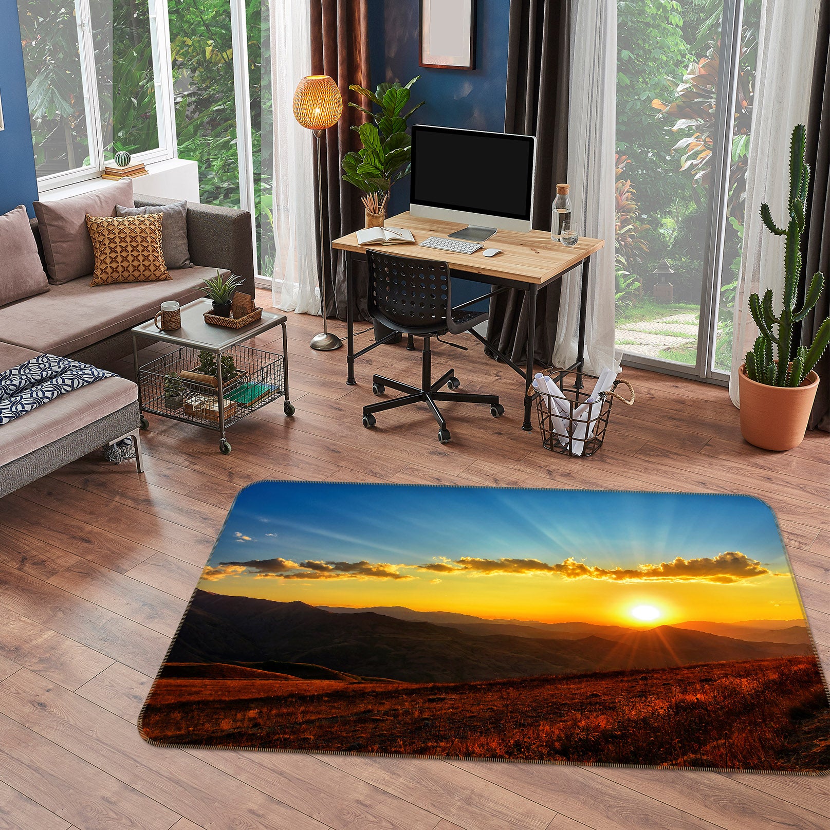 3D Grass Sun 36199 Non Slip Rug Mat