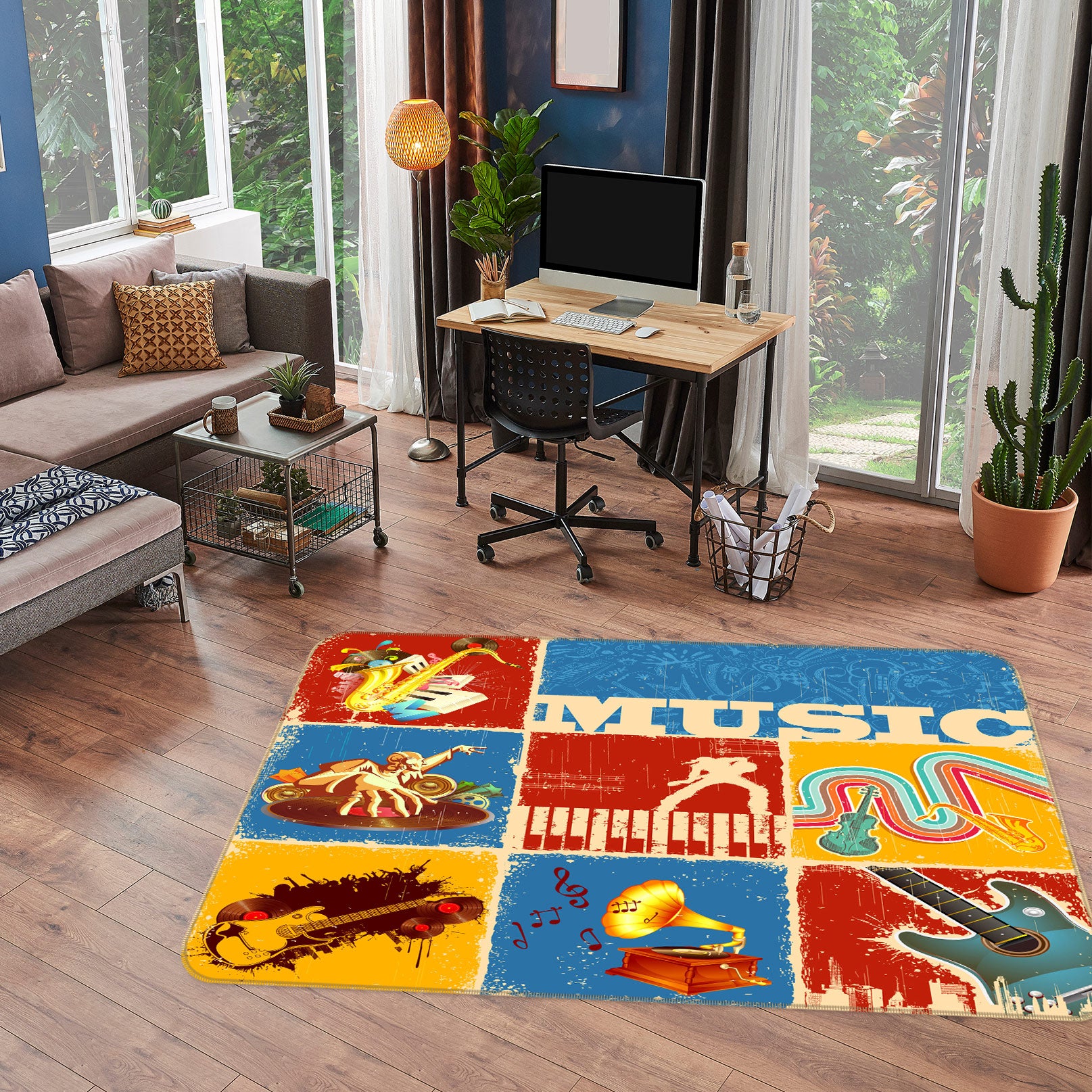 3D Musical Instrument 37097 Non Slip Rug Mat