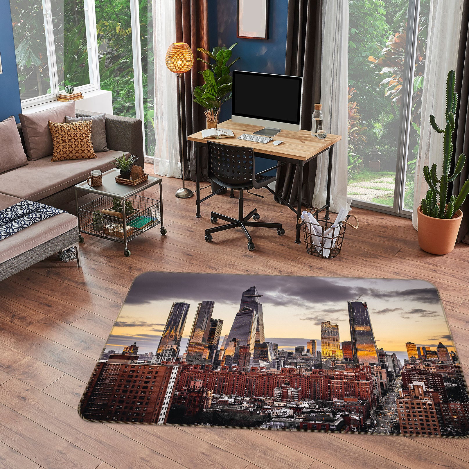 3D Urban High-Rise 29143 Non Slip Rug Mat
