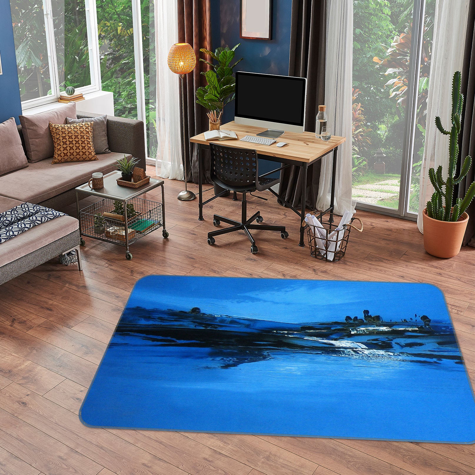 3D Blue 31191 Non Slip Rug Mat