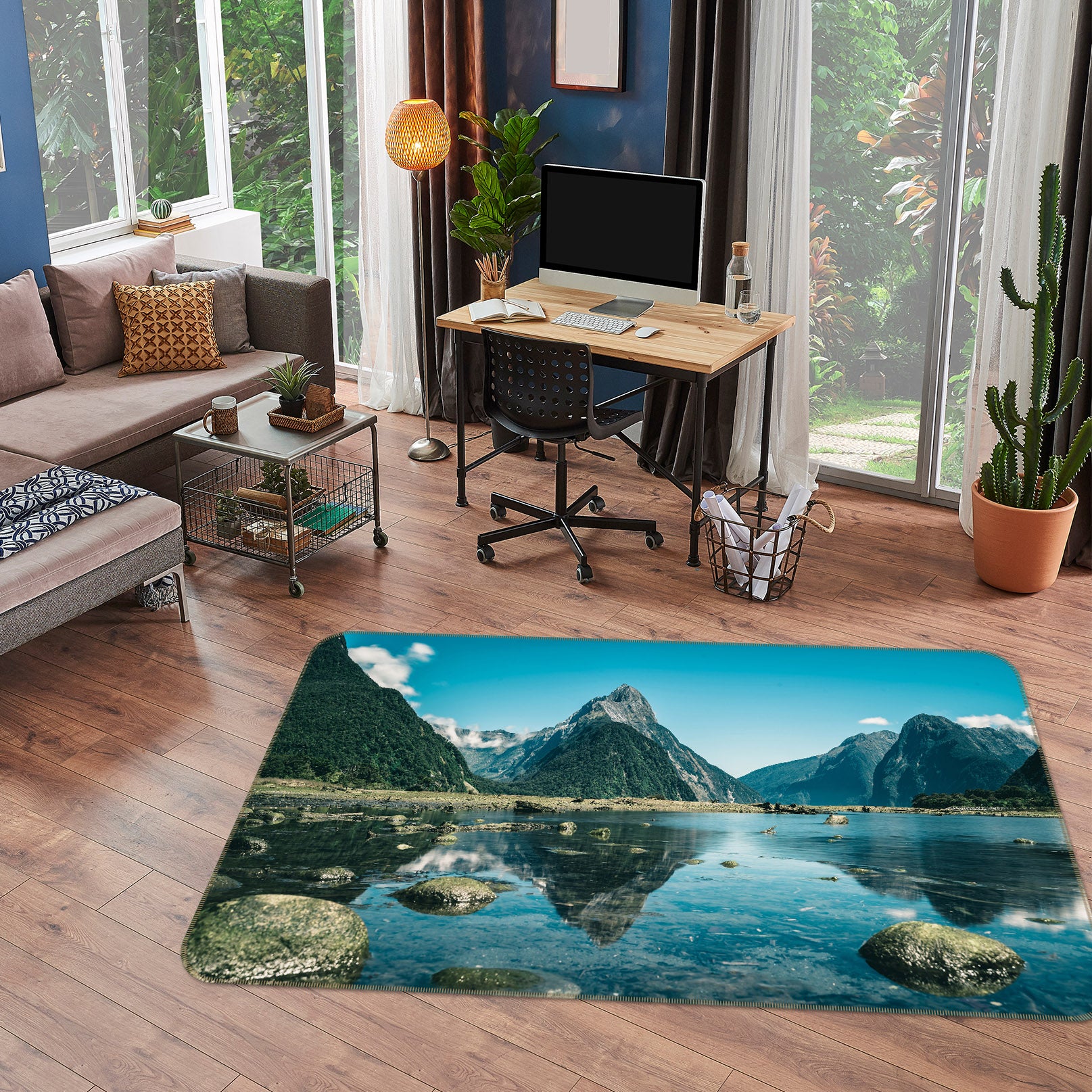 3D Mountains 29173 Non Slip Rug Mat
