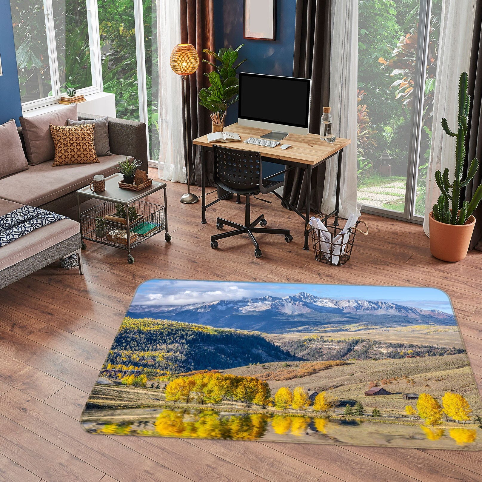 3D Yellow Forest 1060 Marco Carmassi Rug Non Slip Rug Mat Mat AJ Creativity Home