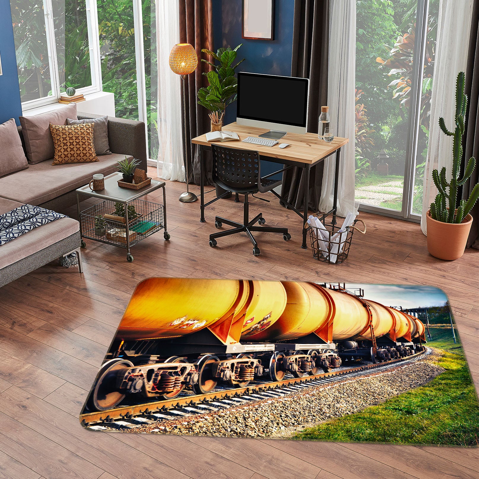 3D Transport Train 42024 Vehicle Non Slip Rug Mat