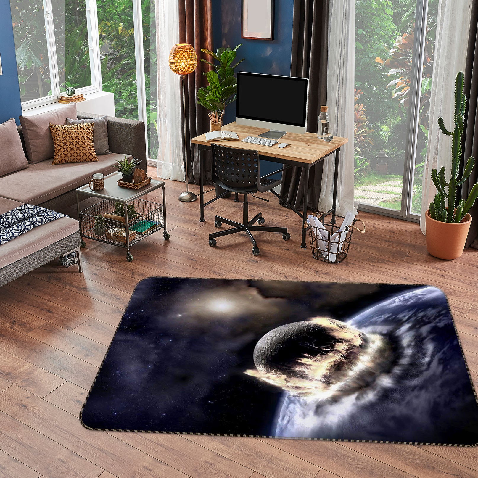 3D Planet Falls 31120 Non Slip Rug Mat