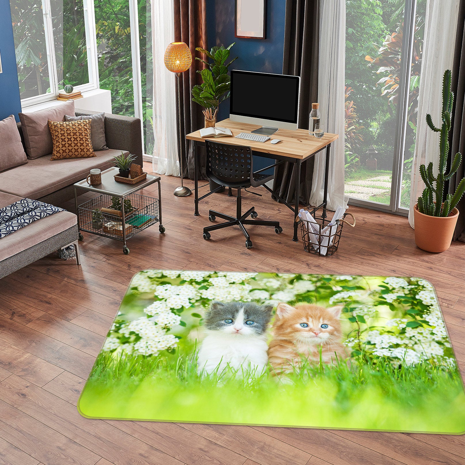 3D Grassland Kitten 37090 Non Slip Rug Mat