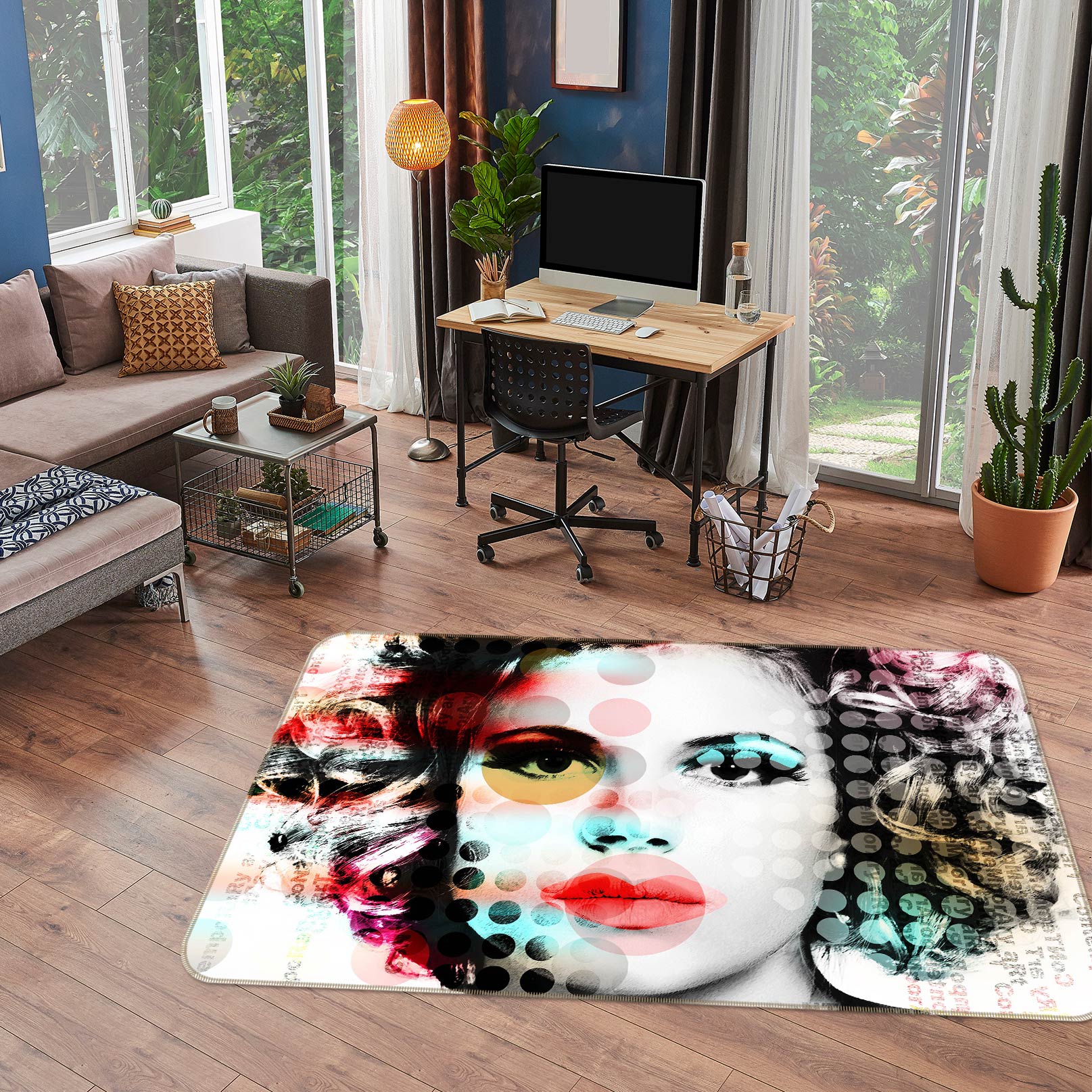 3D Foreign Star 1041 Non Slip Rug Mat