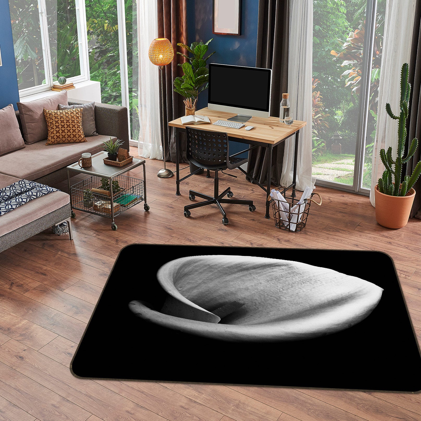 3D Flowers Petal 75246 Non Slip Rug Mat