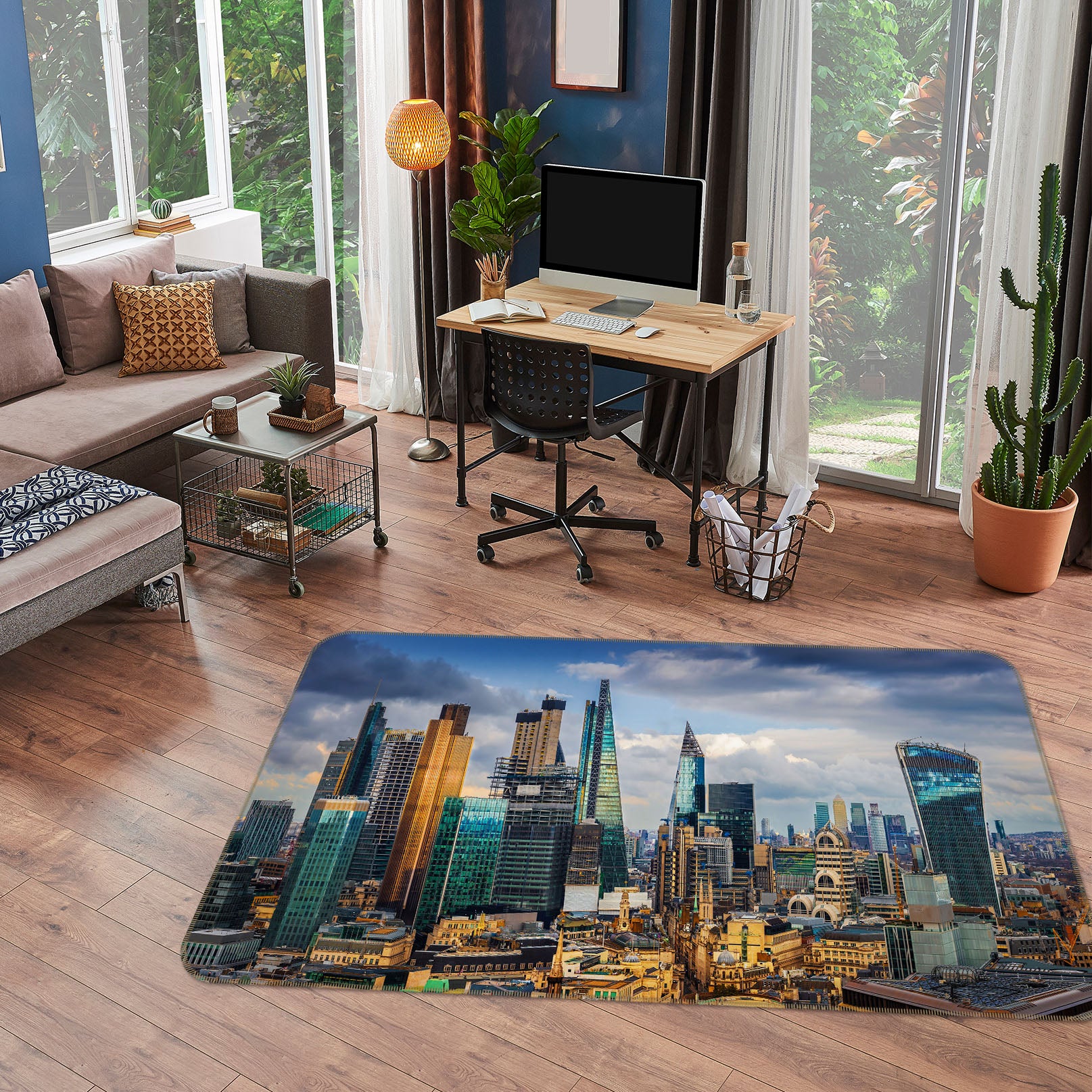 3D City Building 34161 Non Slip Rug Mat