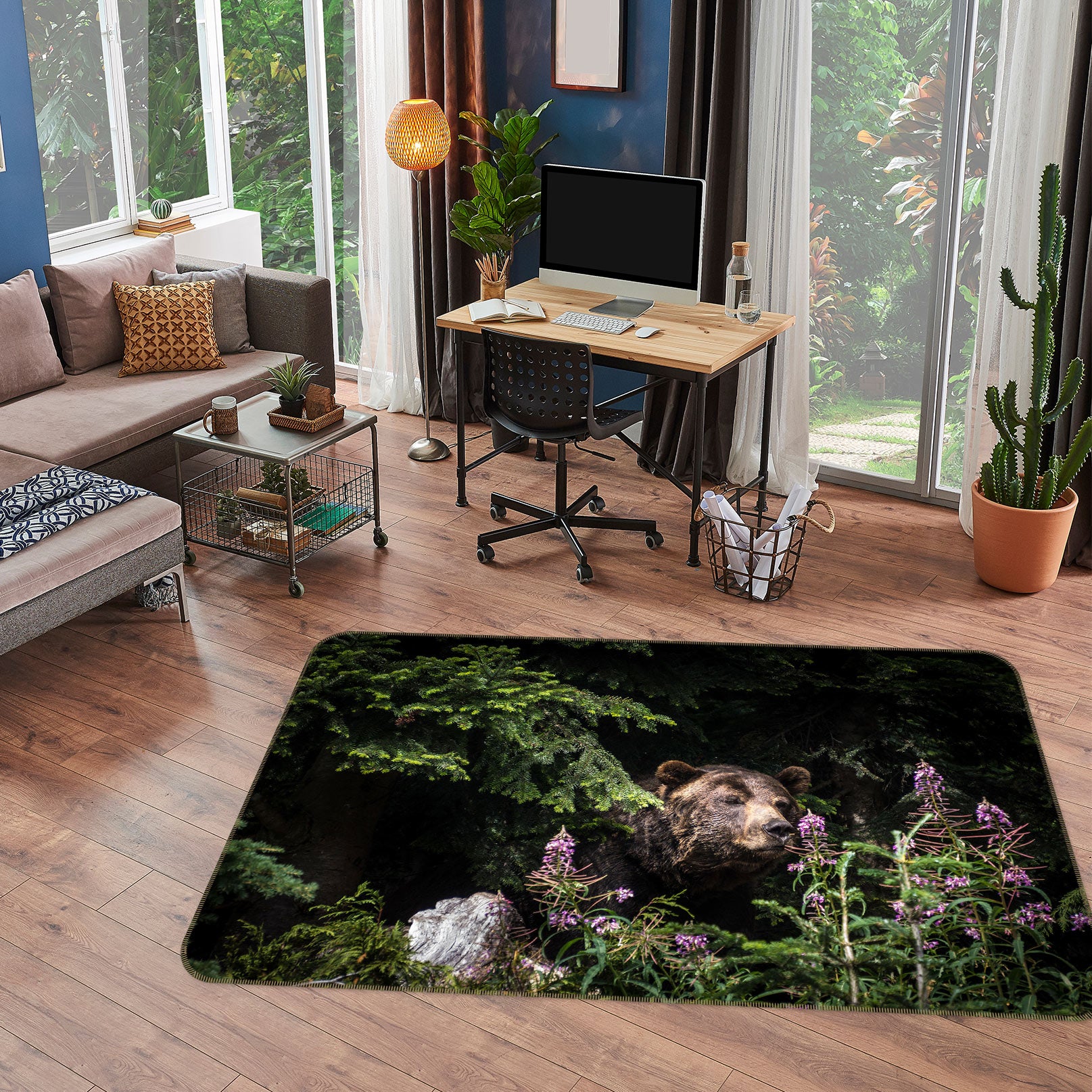 3D Bear In The Mountains 30068 Non Slip Rug Mat