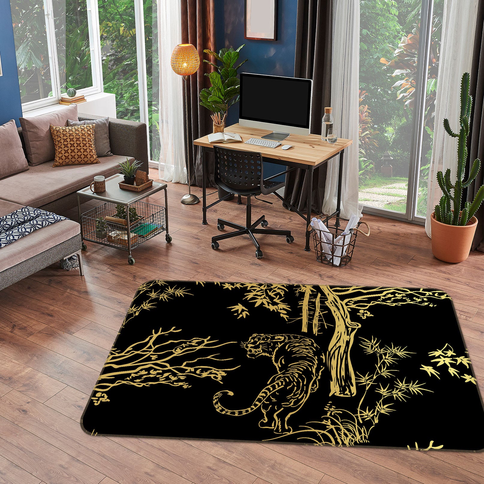 3D Tiger Tree 36082 Non Slip Rug Mat
